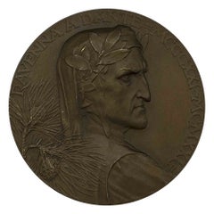 Bronze Commemorative Medal Dedicated to Dante Alighieri , 1921
