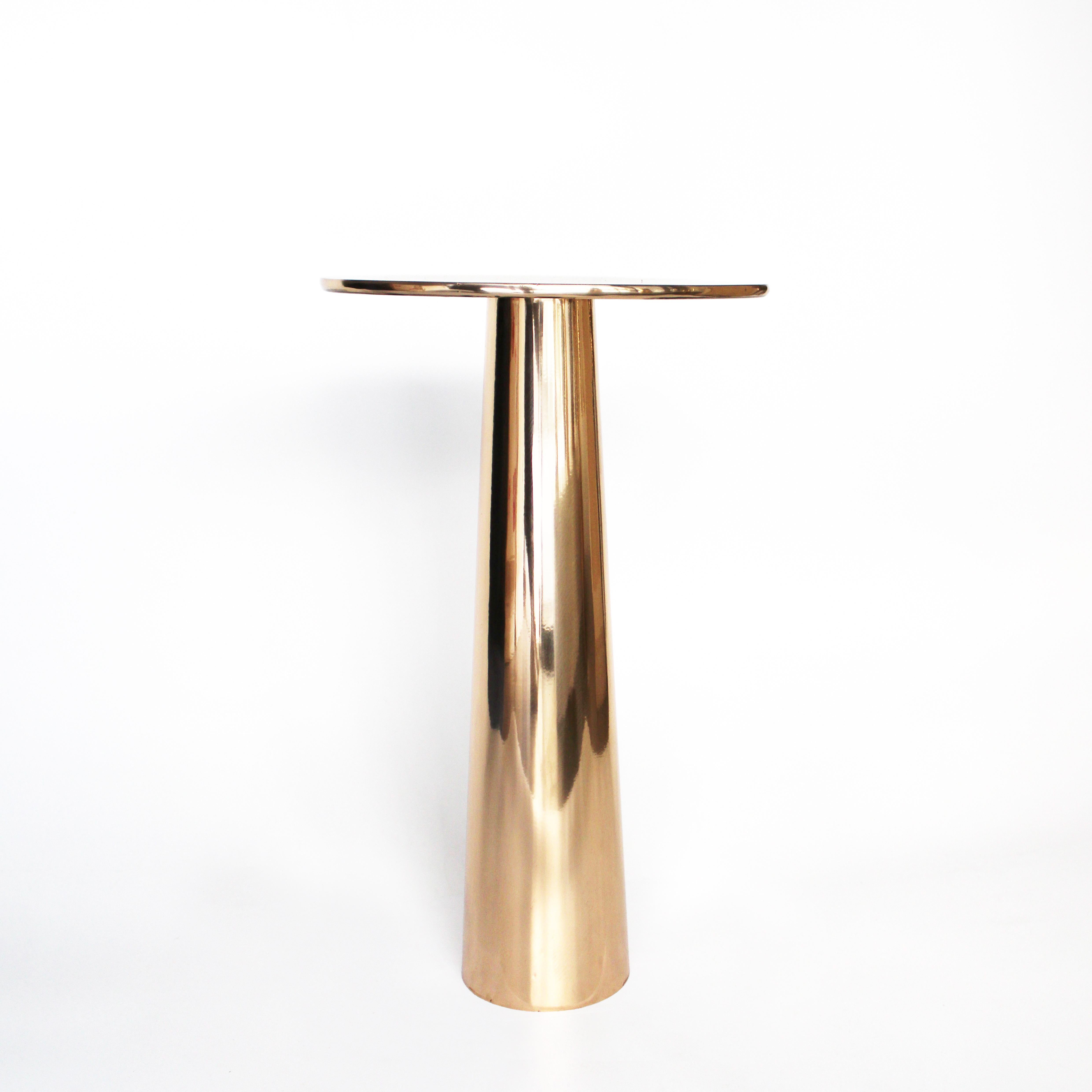 Post-Modern Bronze Cone Side Table II by Studio Sunt For Sale