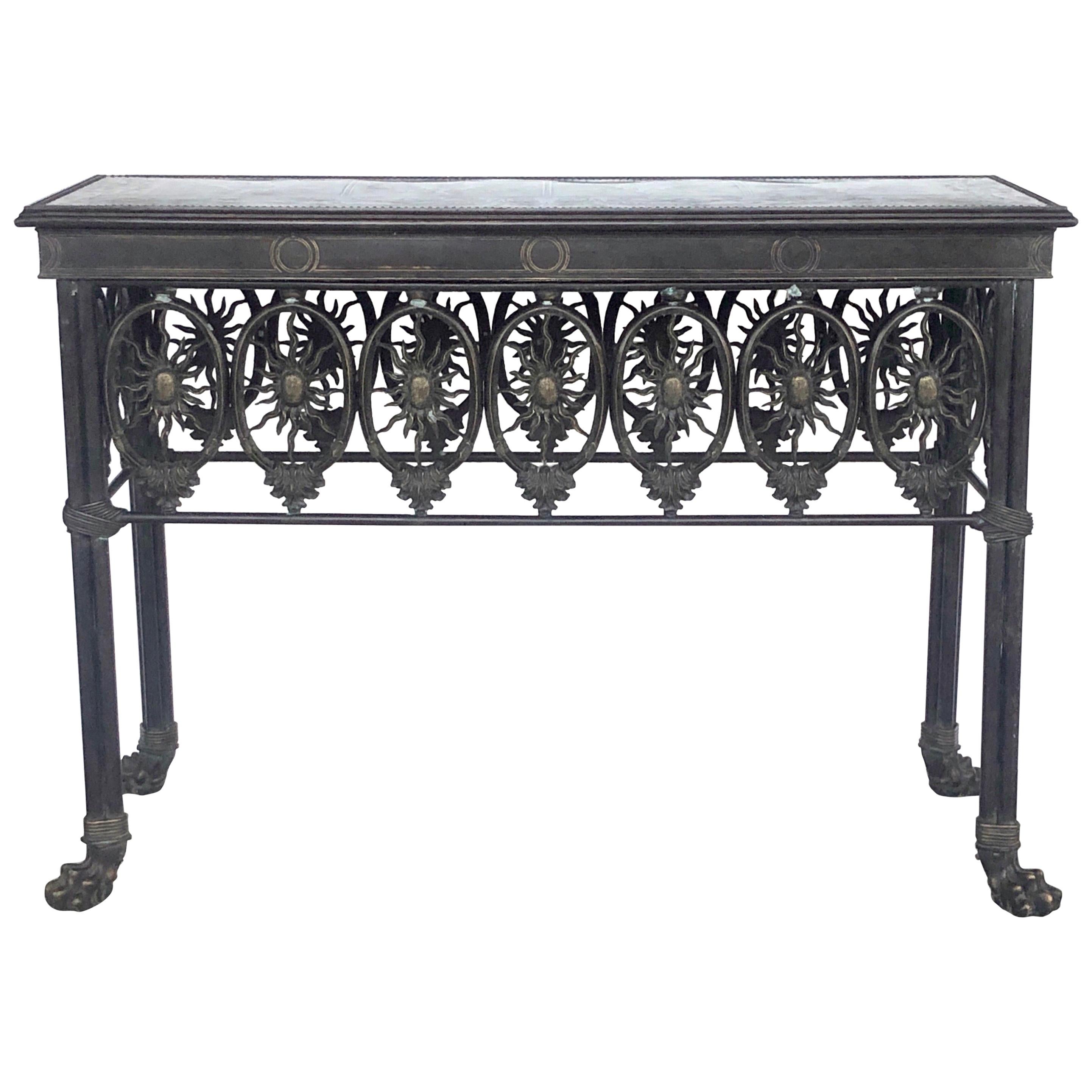 Bronze Console Table by Maitland Smith