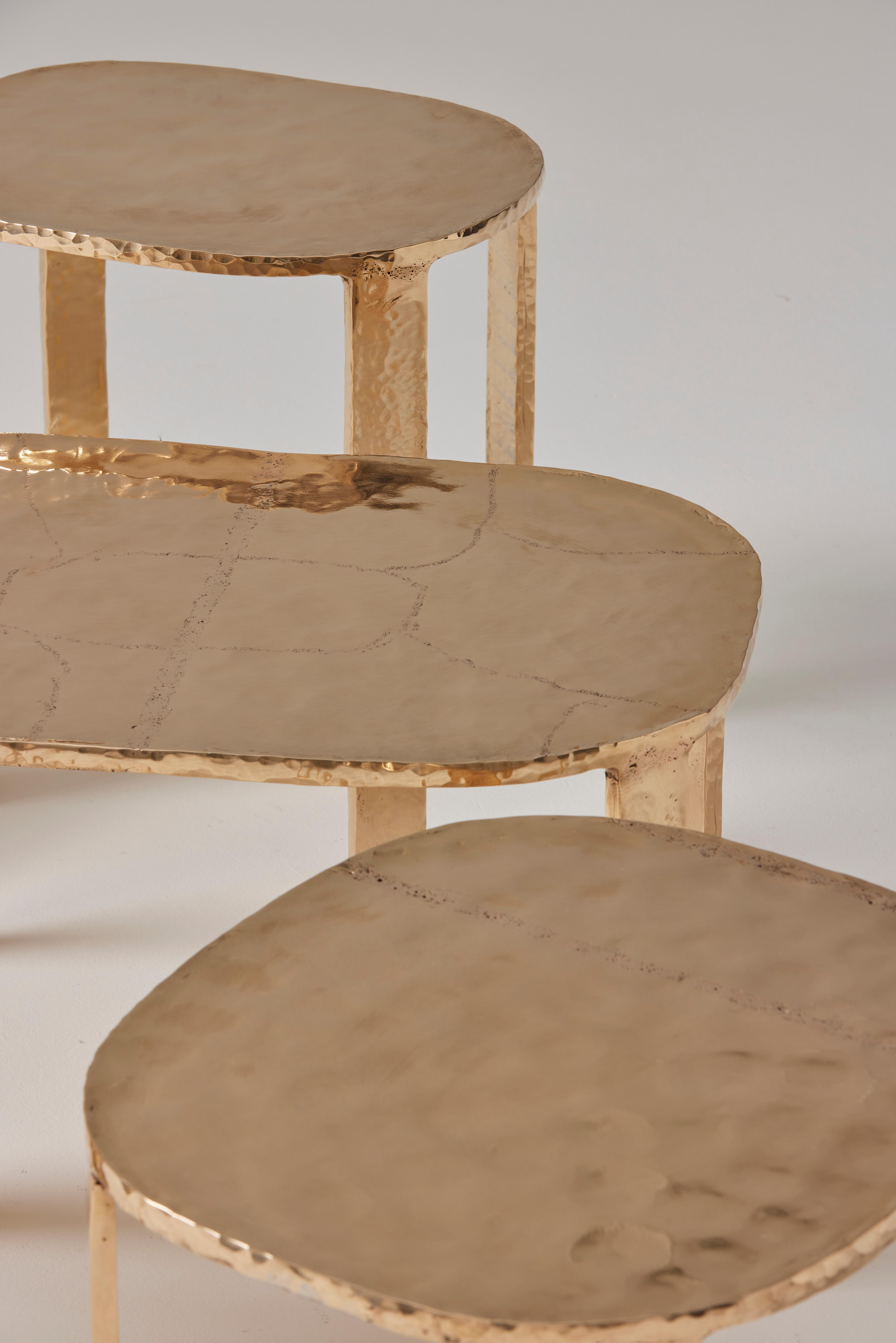 Contemporary Bronze 'Aureas' Side/Coffee Tables by Colo Studio, France In New Condition For Sale In London, GB