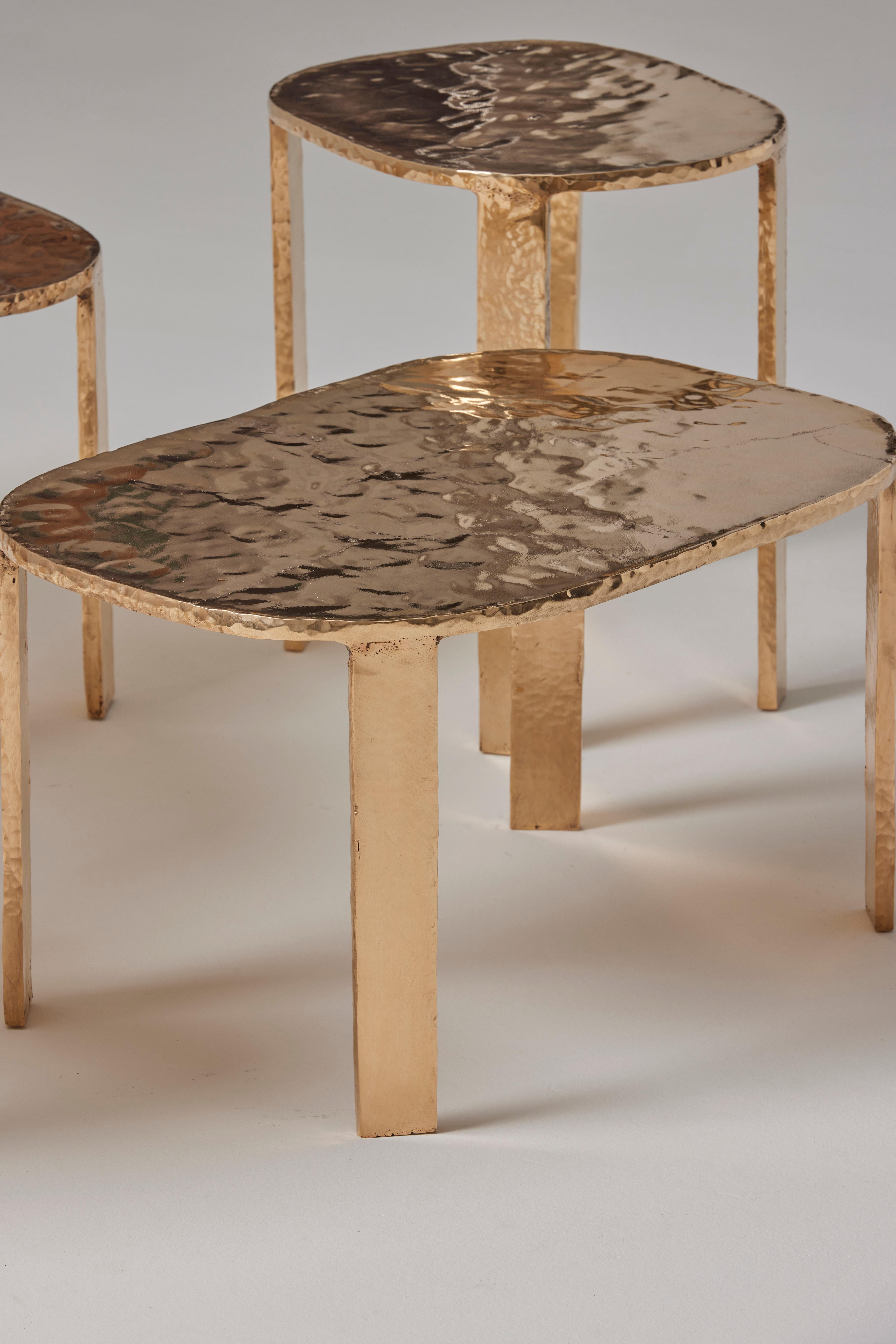 Contemporary Bronze 'Aureas' Side/Coffee Tables by Colo Studio, France For Sale 1