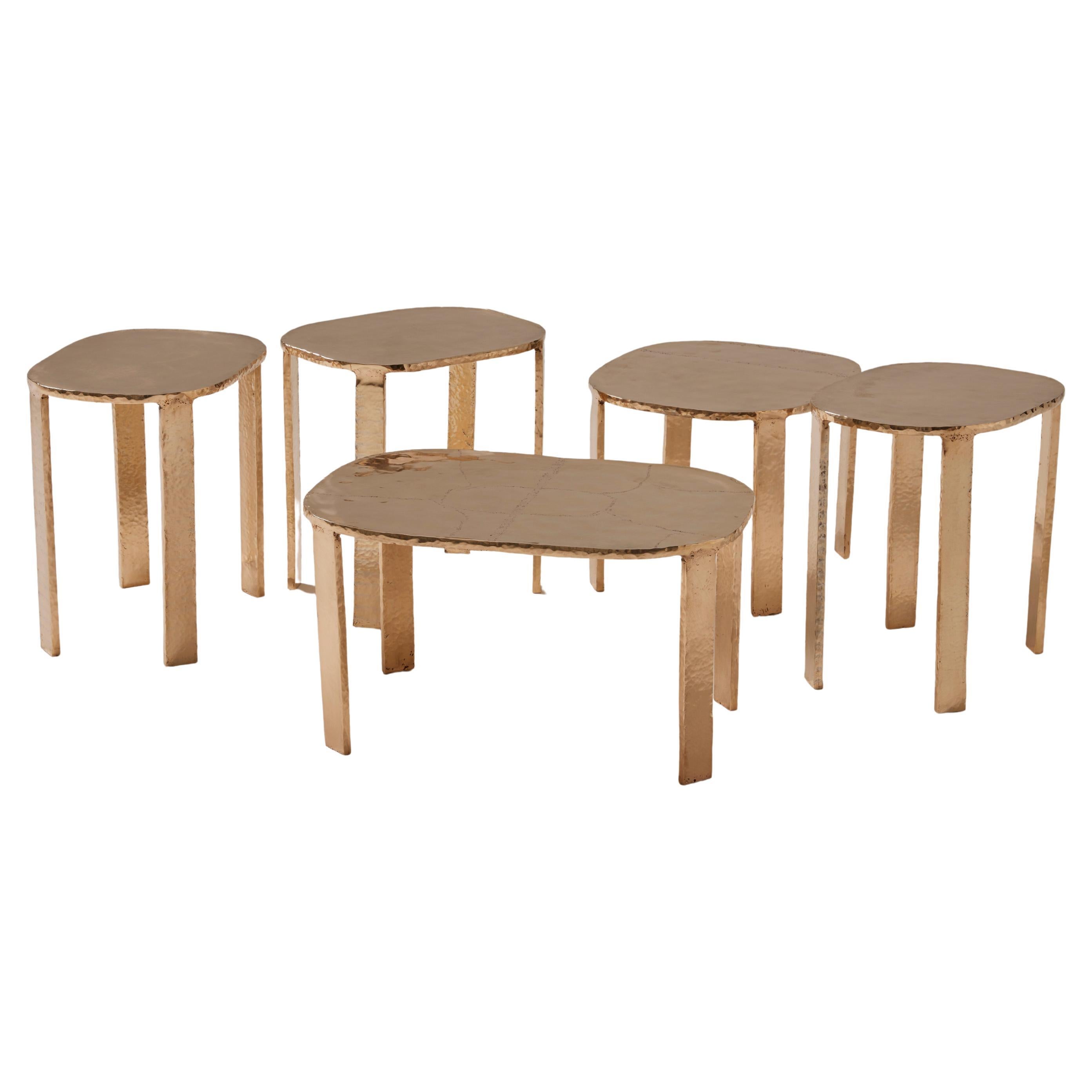 Contemporary Bronze 'Aureas' Beistelltische/Kaffeetische von Colo Studio, Frankreich