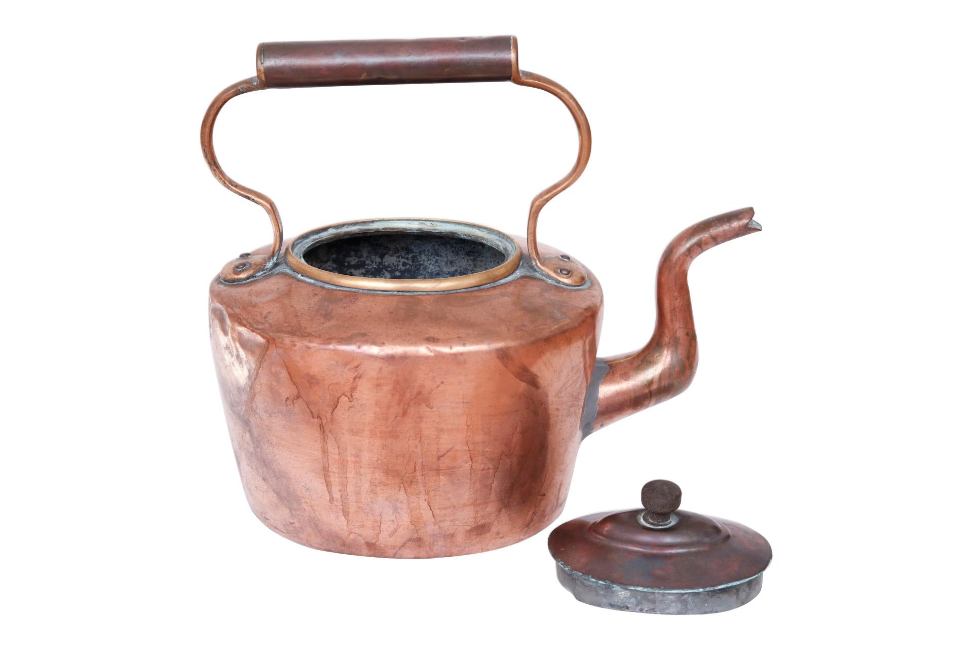 19th Century Bronze & Copper Kettle For Sale