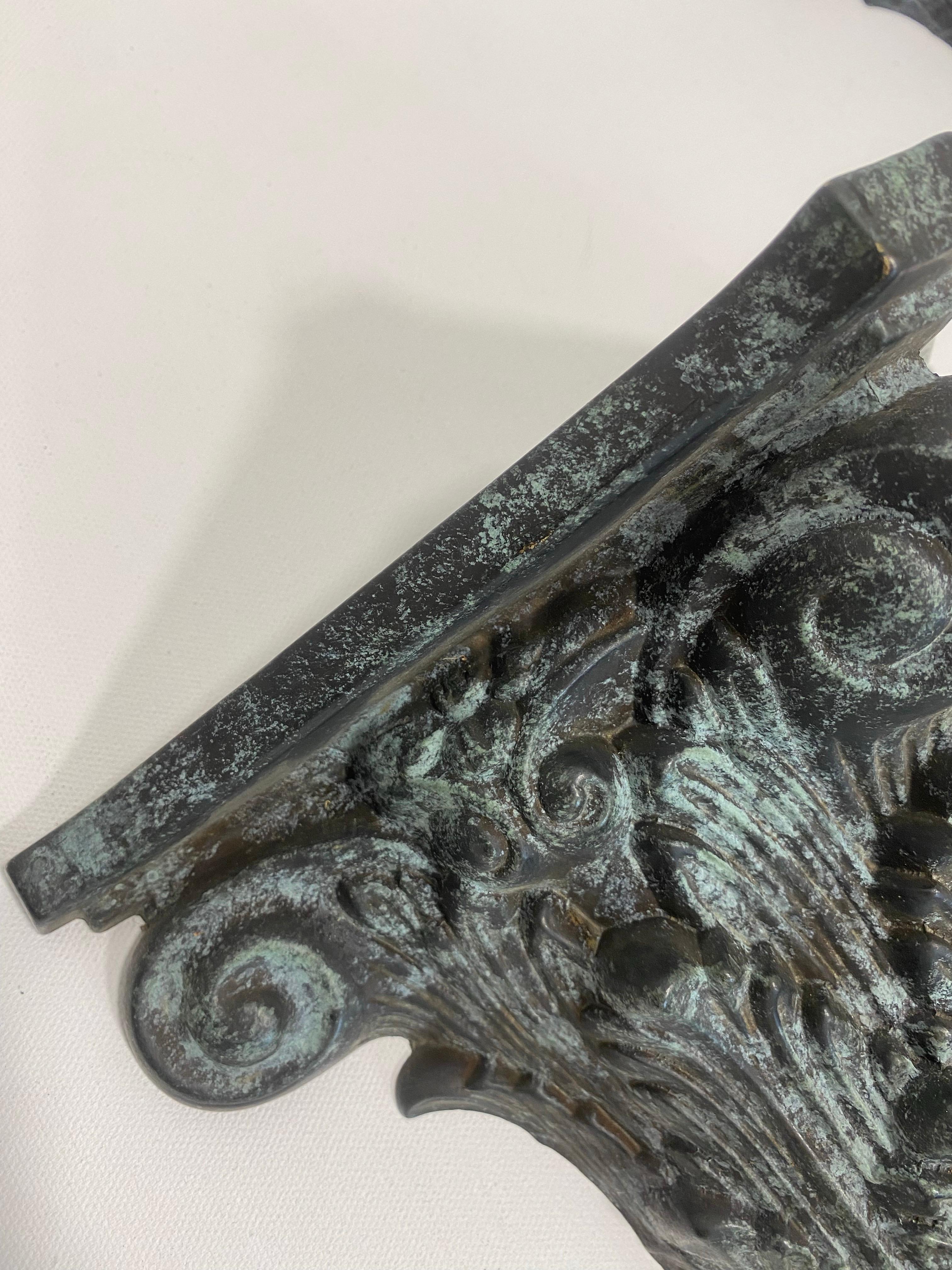 Bronze Korinthische Säule Postmoderne Wandleuchten Wandleuchter Vintage 1980er Jahre Gotisch im Angebot 5