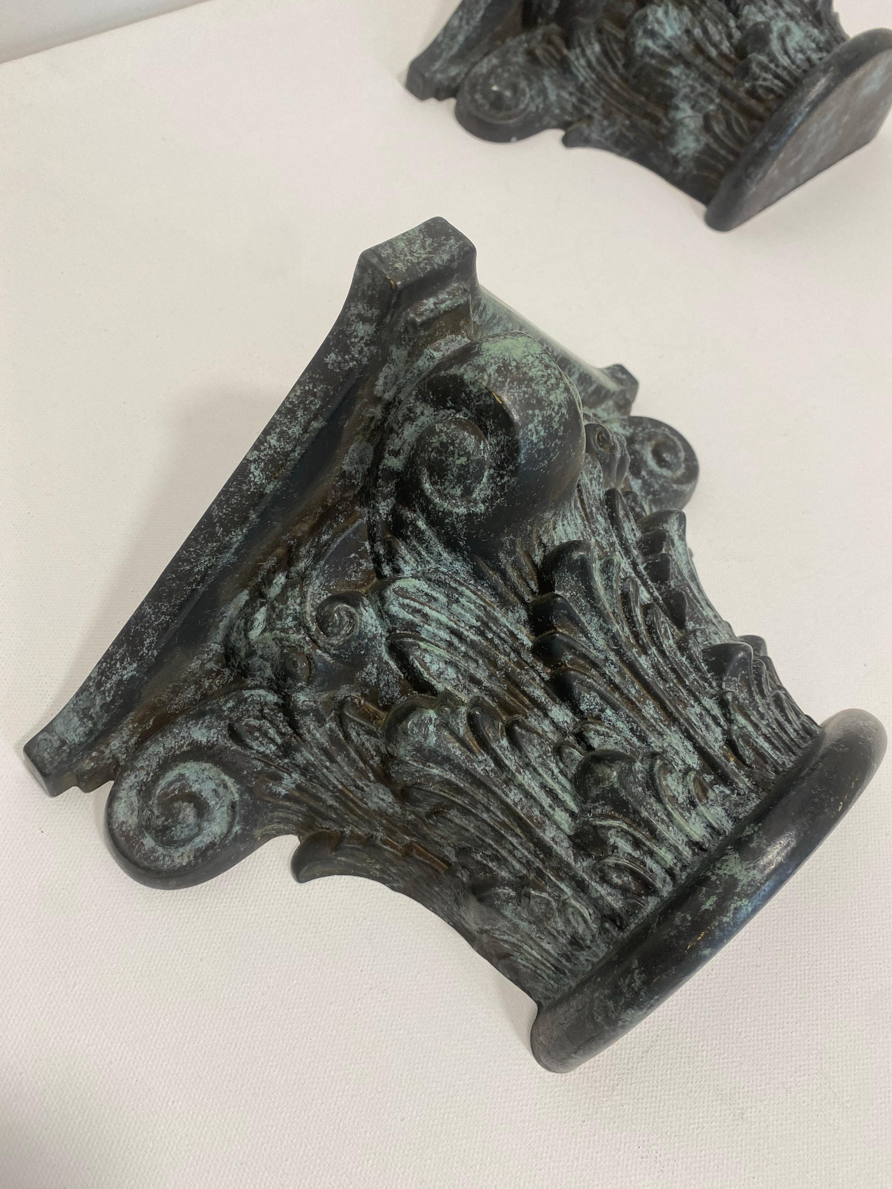 Bronze Korinthische Säule Postmoderne Wandleuchten Wandleuchter Vintage 1980er Jahre Gotisch im Angebot 7