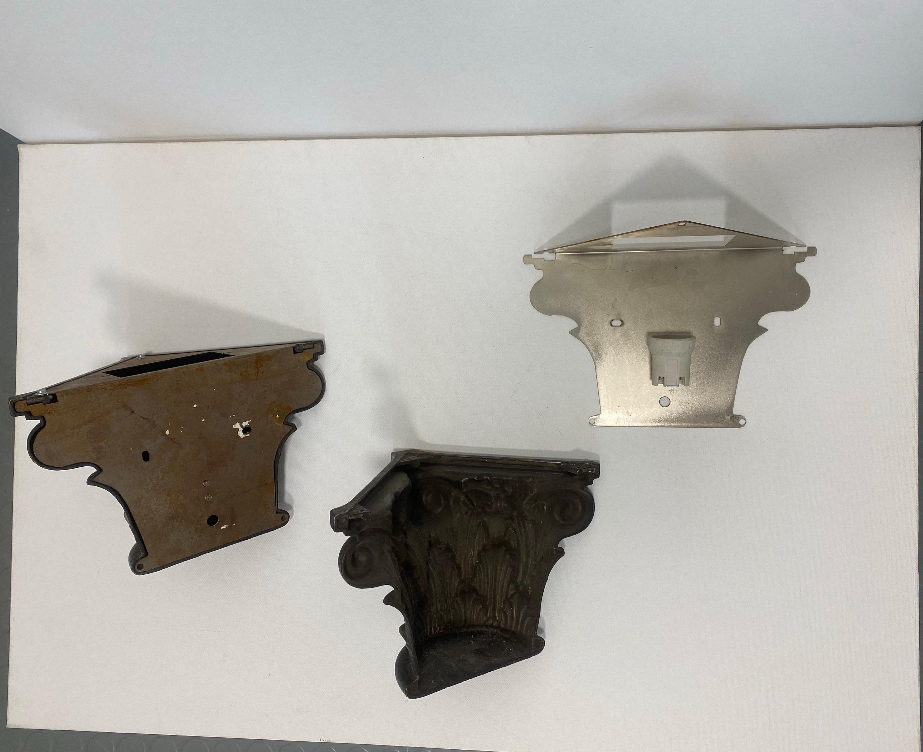 Bronze Korinthische Säule Postmoderne Wandleuchten Wandleuchter Vintage 1980er Jahre Gotisch im Angebot 11