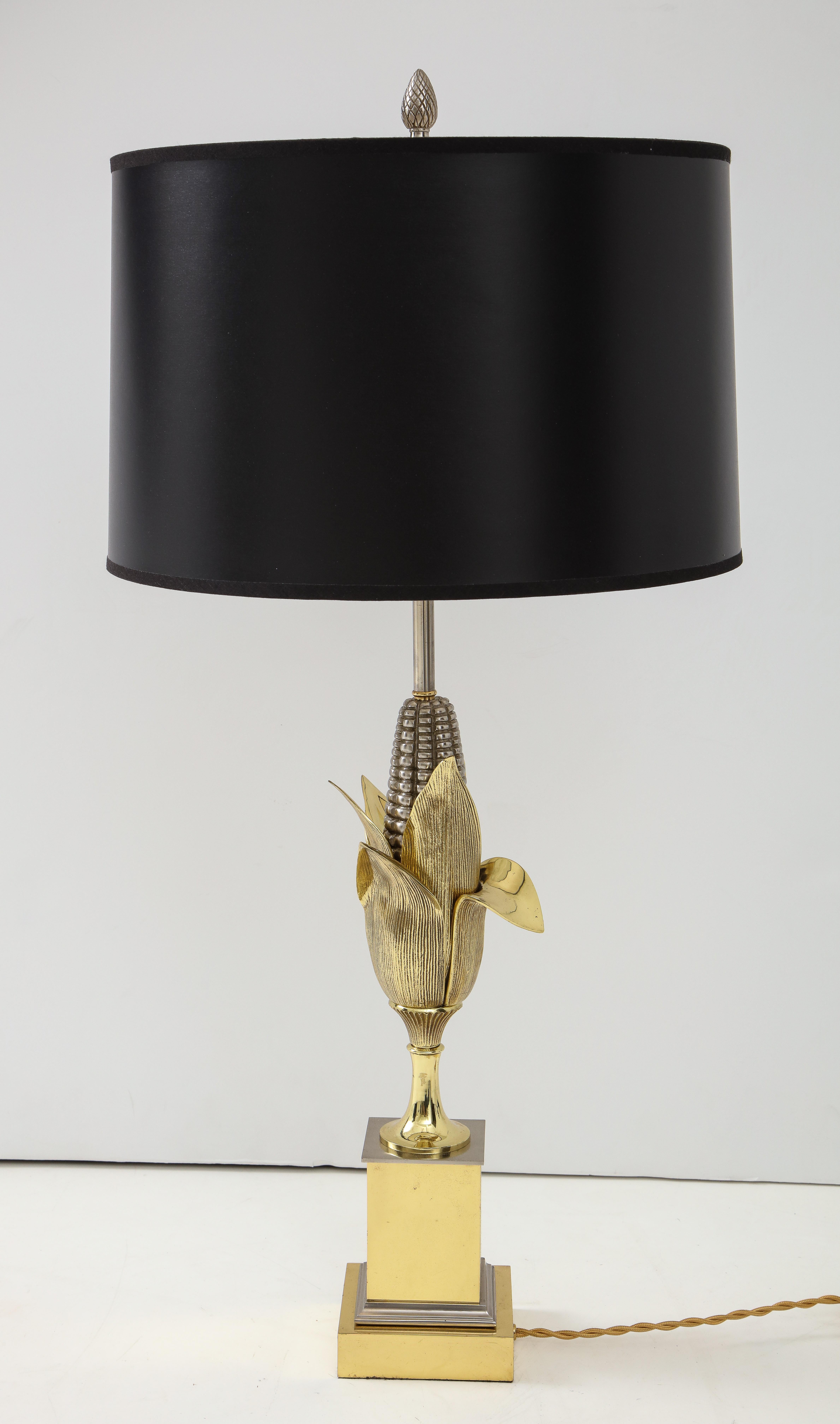 Mid-20th Century Bronze Corn Lamp For Sale
