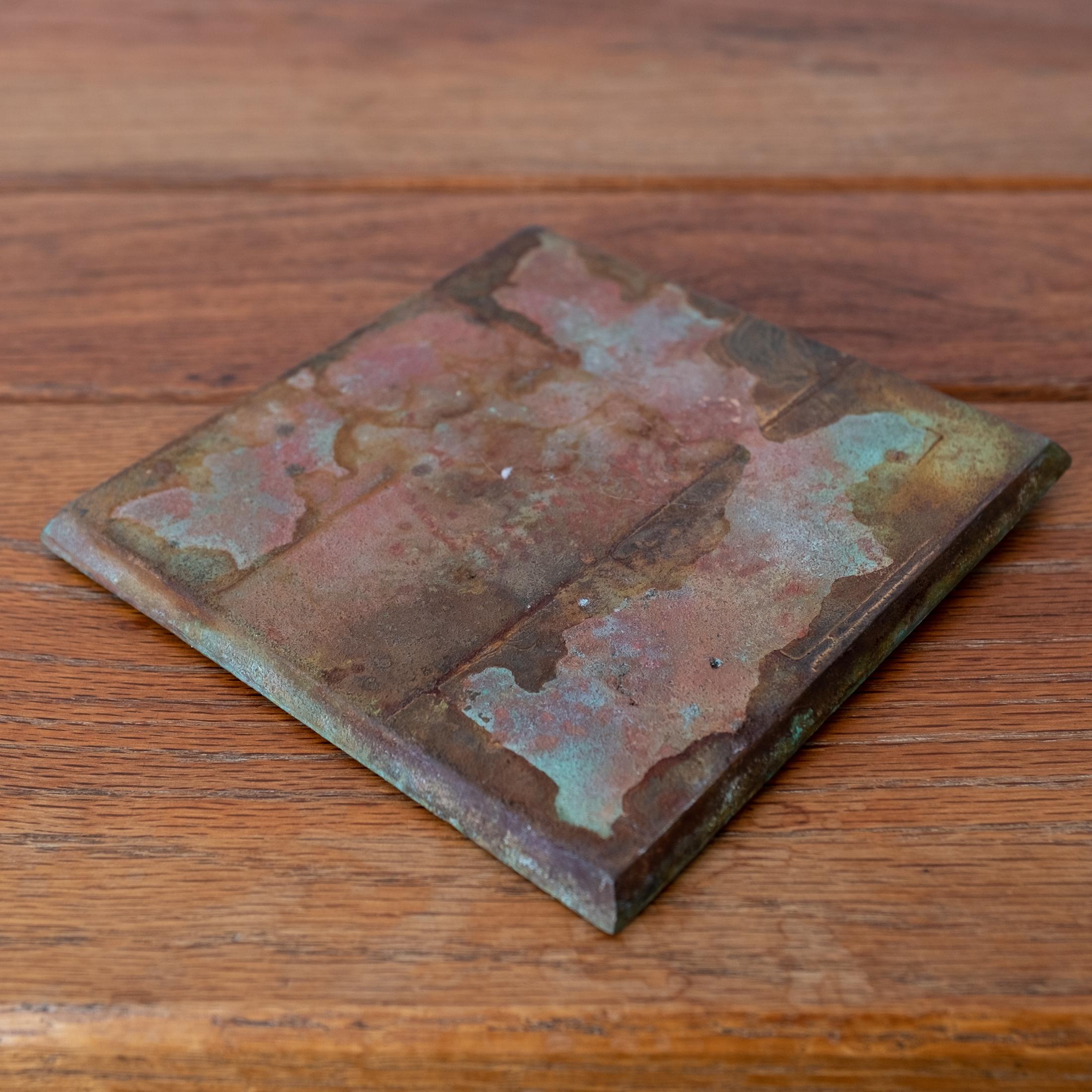 Bronze Cosanti Tile by Paolo Soleri, 1960s In Good Condition In San Diego, CA