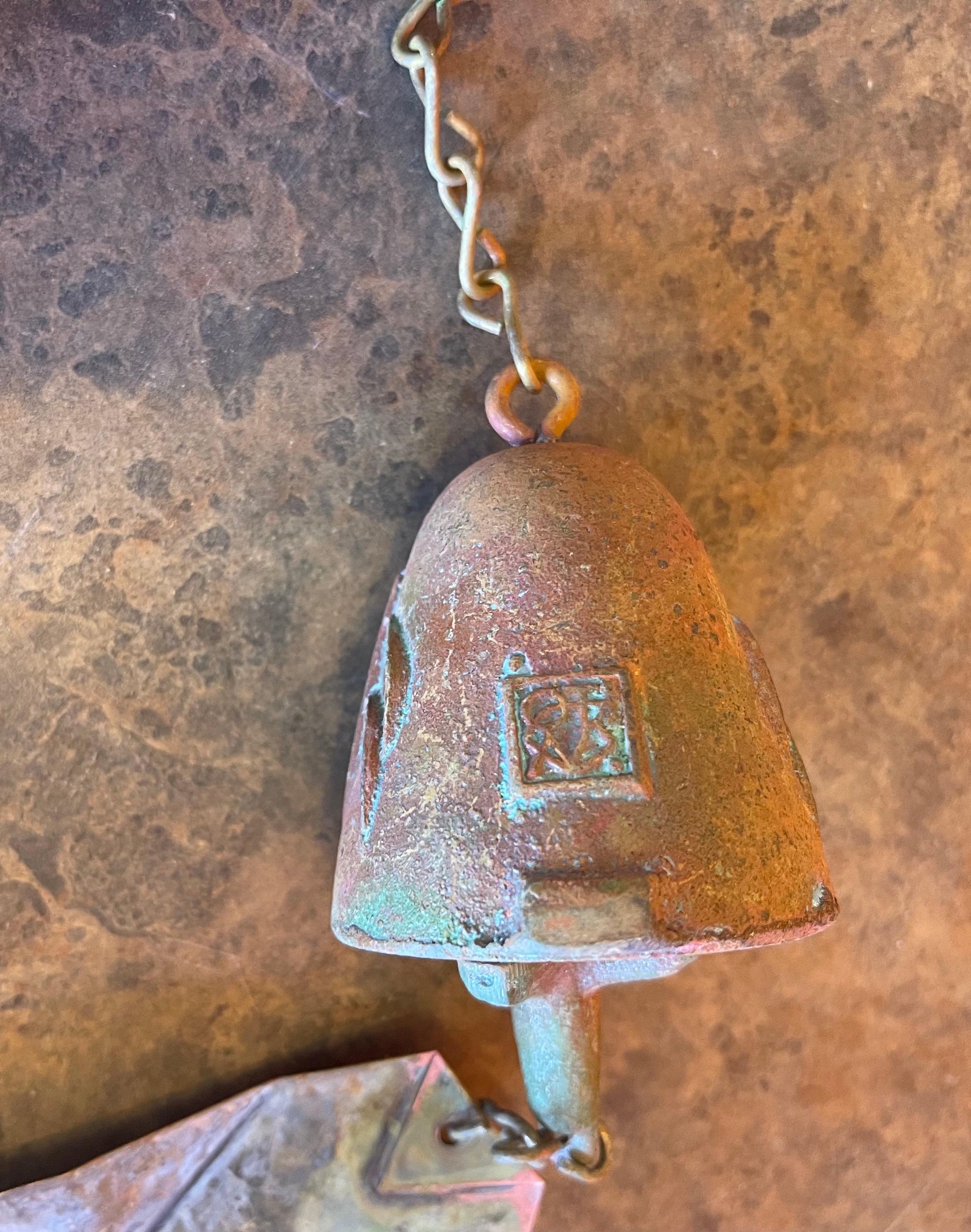 Bronze Cosanti Windbell Cluster with Hanging Bracket by Paolo Soleri 8