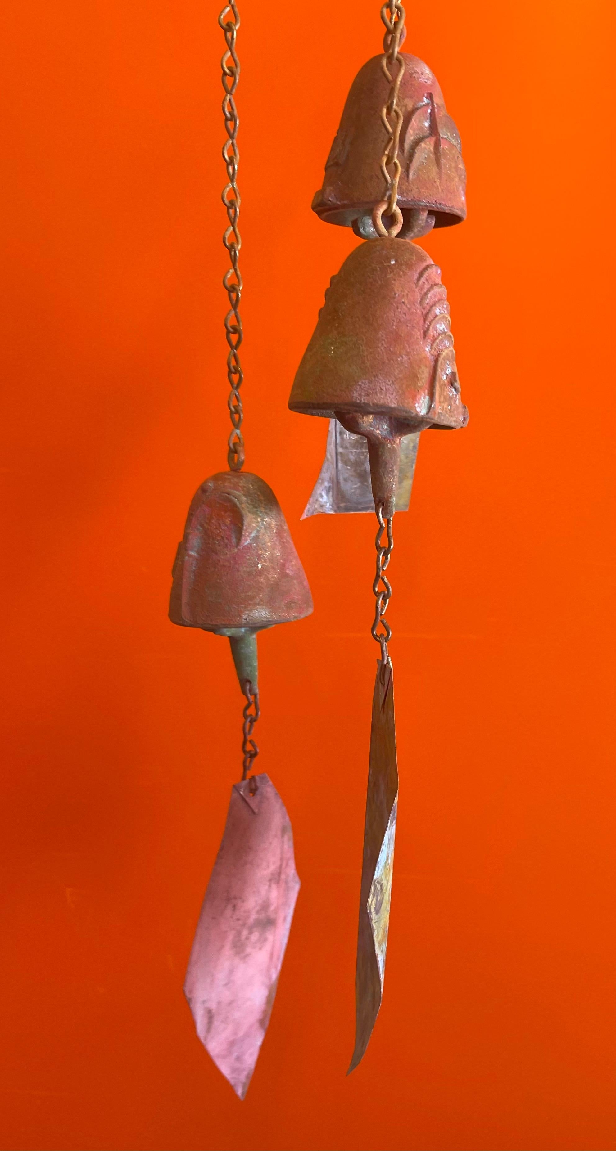 Bronze Cosanti Windbell Cluster with Hanging Bracket by Paolo Soleri 1