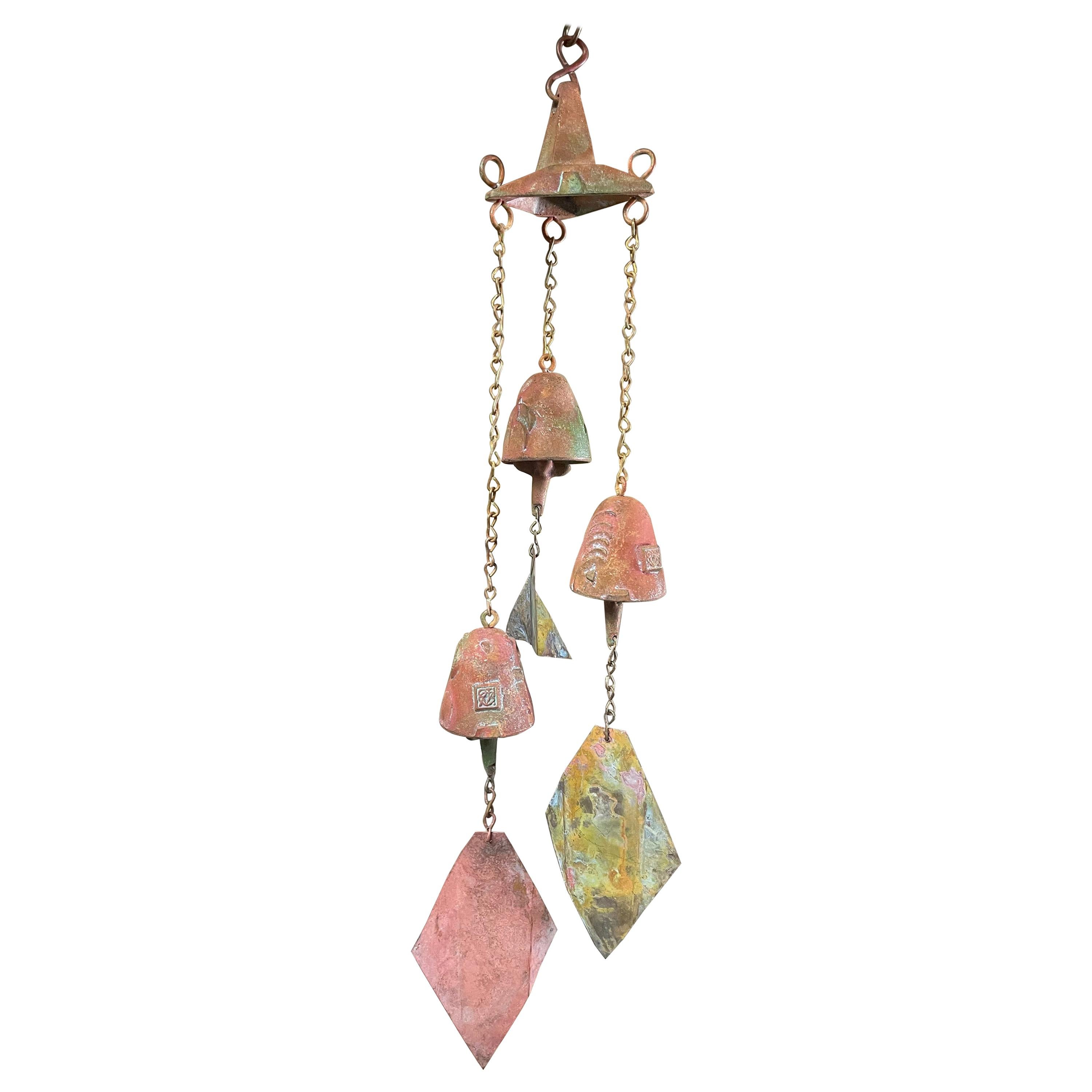 Bronze Cosanti Windbell Cluster with Hanging Bracket by Paolo Soleri