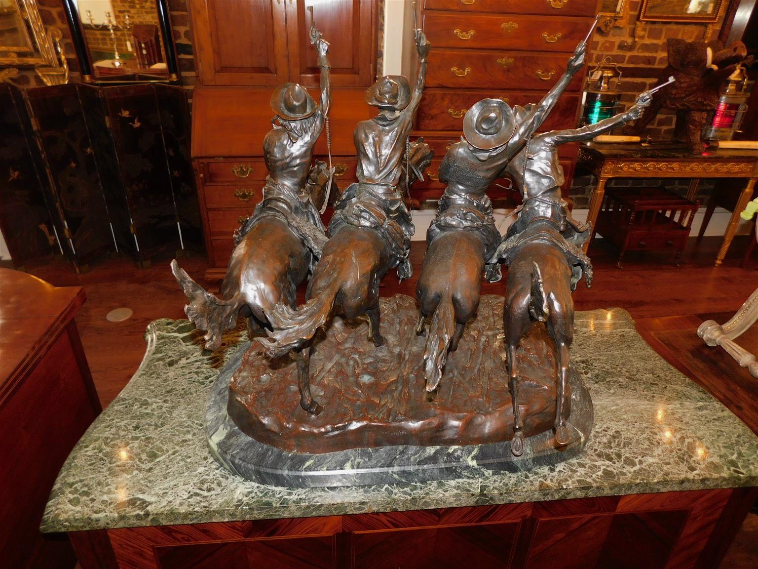 Marble Bronze Cowboys 