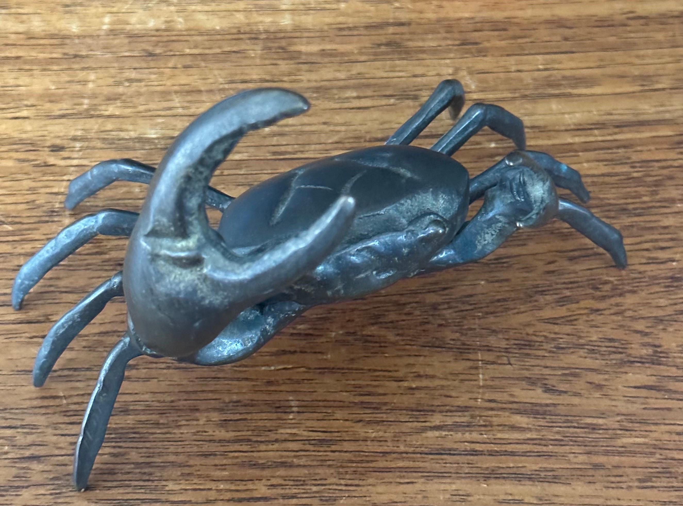 Bronze Crab Sculpture / Paperweight For Sale 8