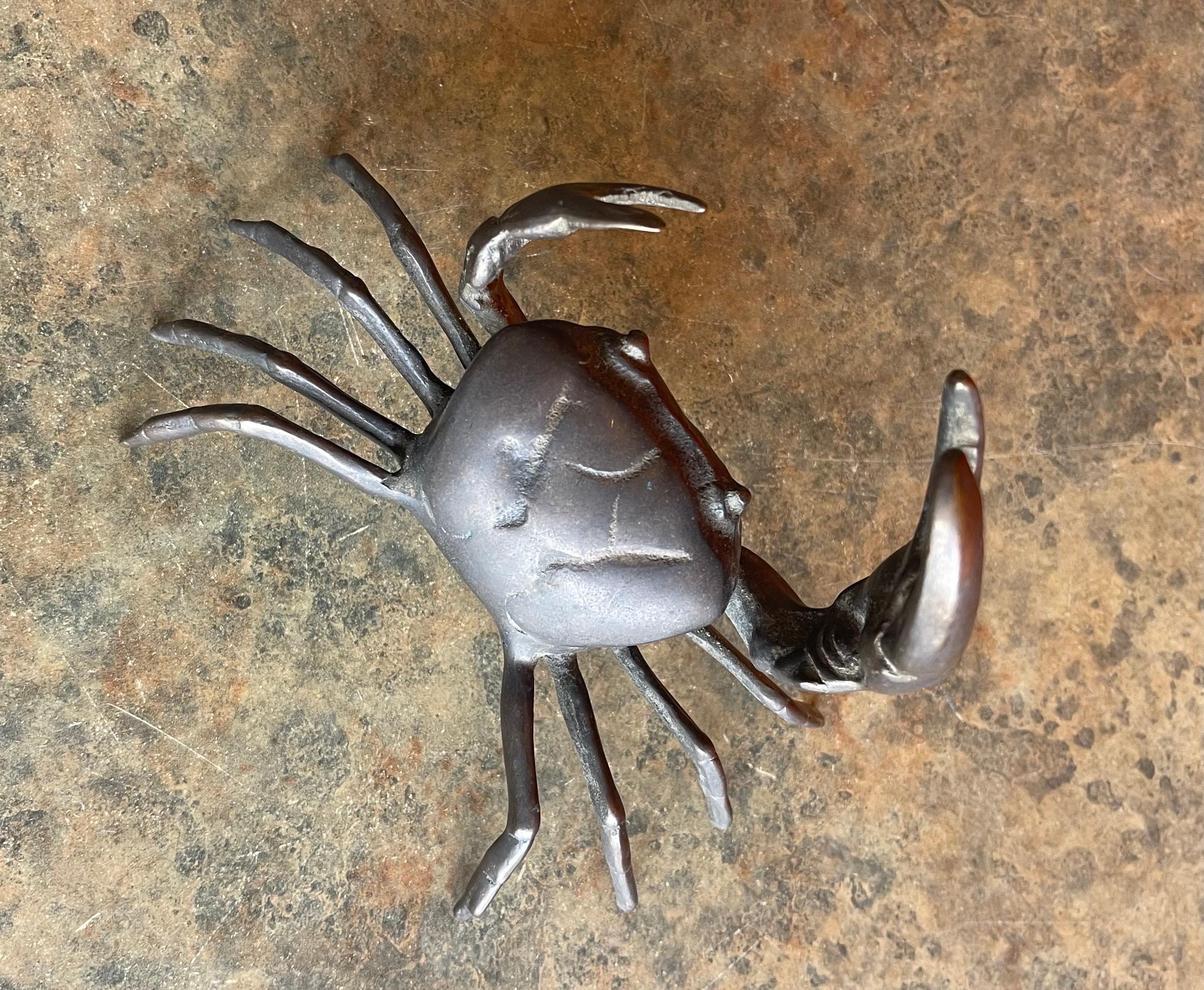 Mid-Century Modern Bronze Crab Sculpture / Paperweight