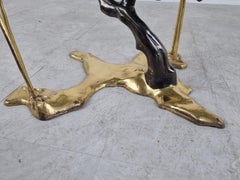 Bronze crane bird coffee table by Willy daro, 1970s