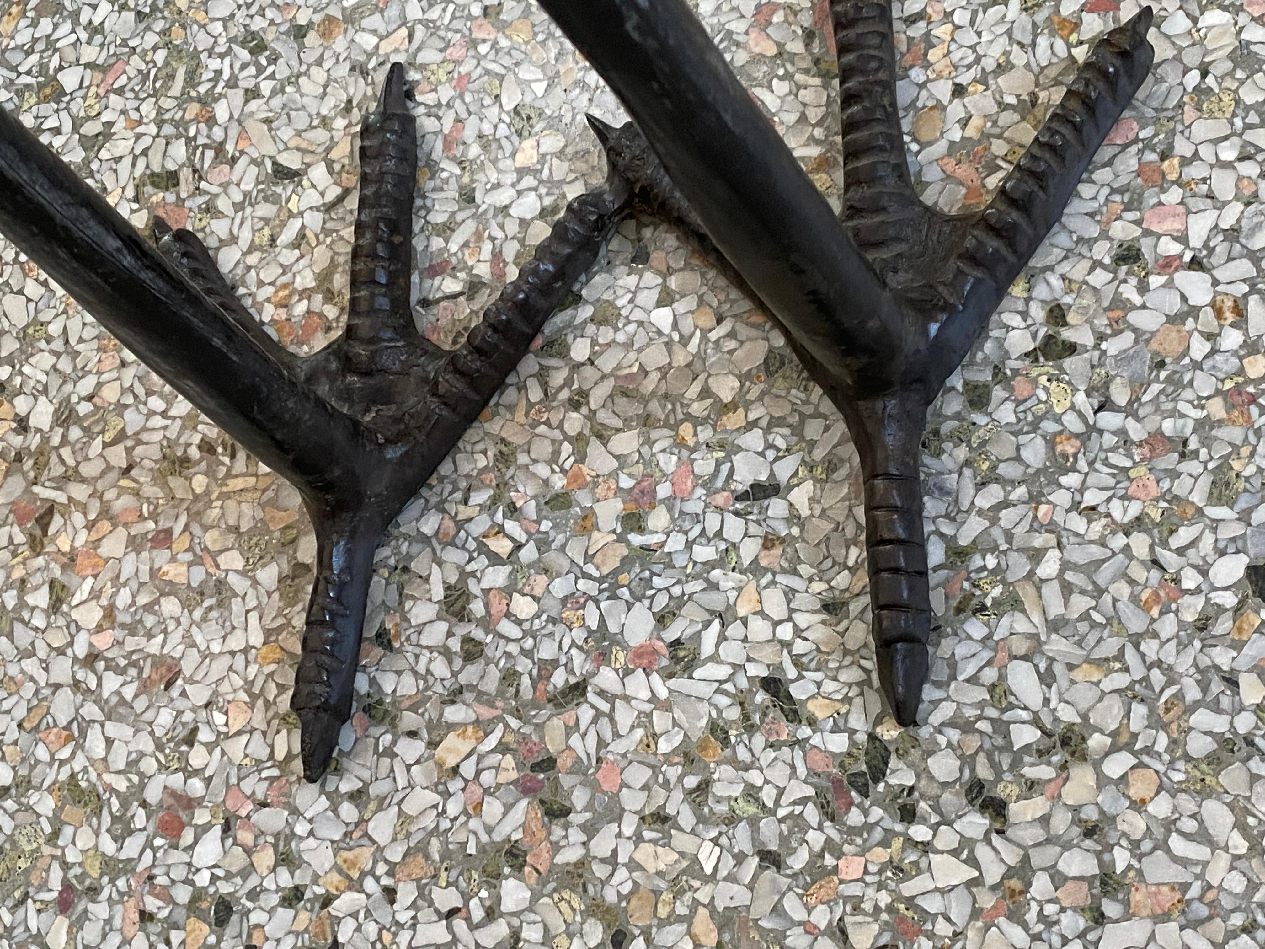 Set of Two Bronze Crane Sculptures 7