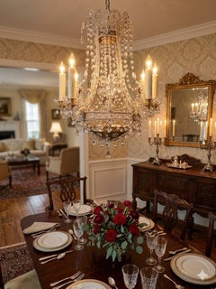 Bronze & Crystal Chandelier by Baccarat