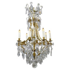 Lustre en bronze et cristal de Baccarat