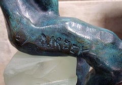 Bronze Cubist Figurative Sculpture by Dominique Dardek 5/50