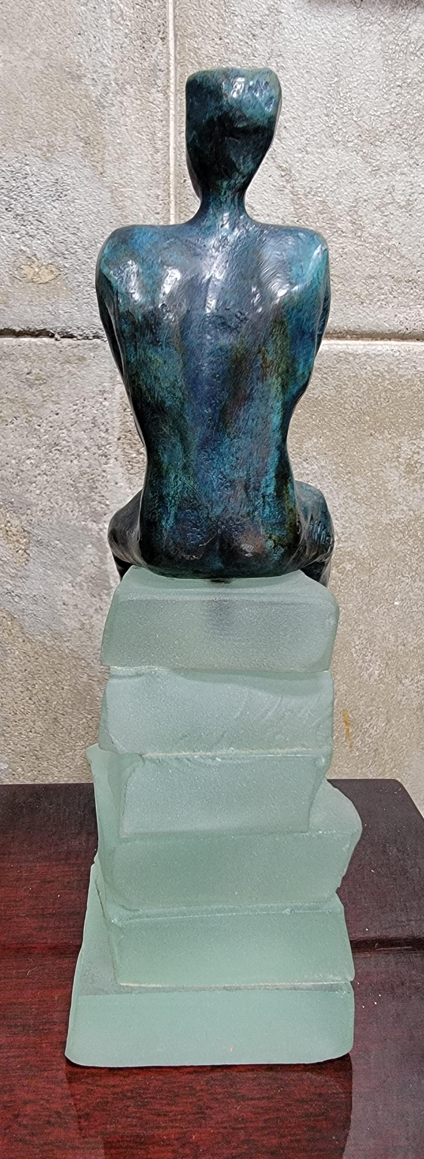 Scultura cubista in bronzo di Dominique Dardek 5/50 In condizioni buone in vendita a Fulton, CA