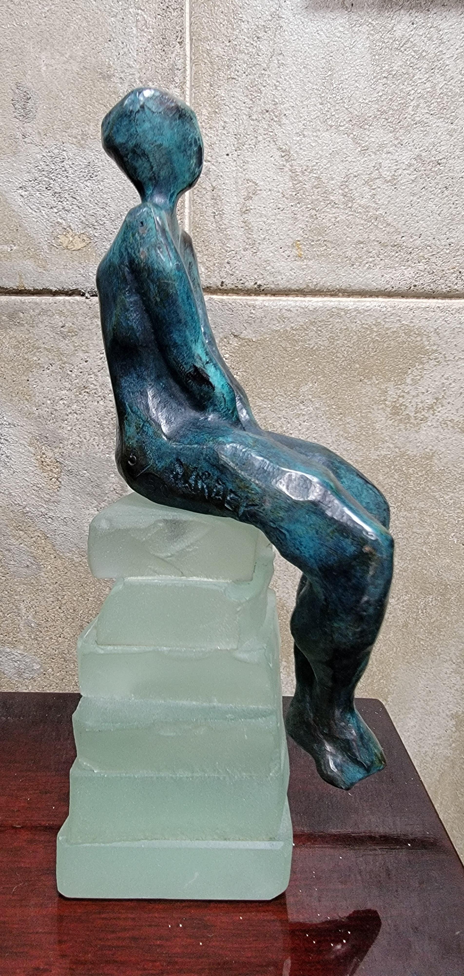 XX secolo Scultura cubista in bronzo di Dominique Dardek 5/50 in vendita