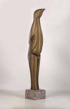 Bronze cubist sculpture
