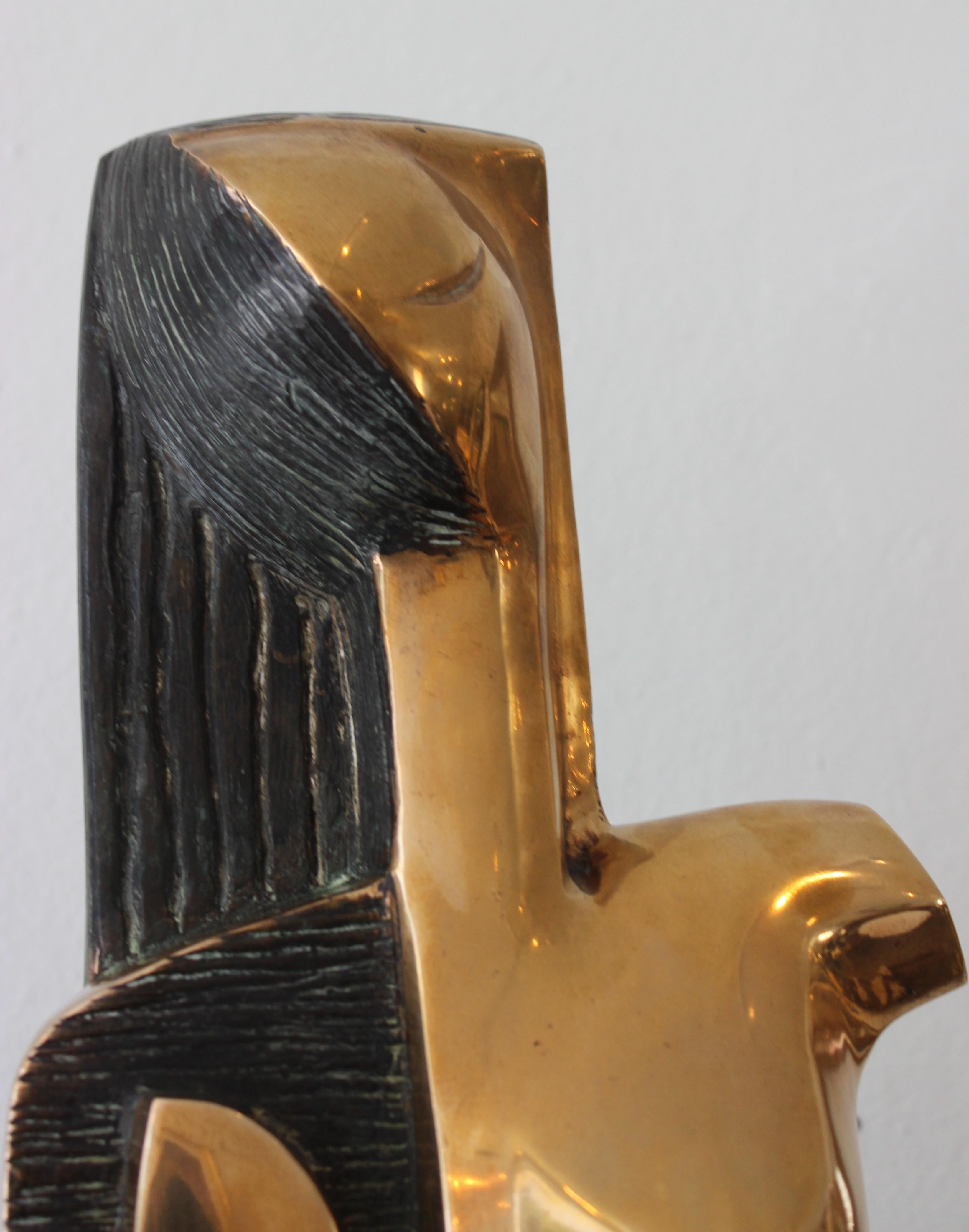 Bronze Cubist Style Sculpture by Diego Ortega Algarra In Good Condition In West Palm Beach, FL