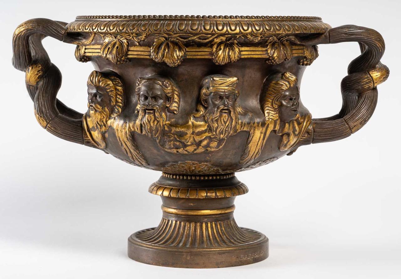Bronze Cup by Barbedienne, Napoleon III Period For Sale 3