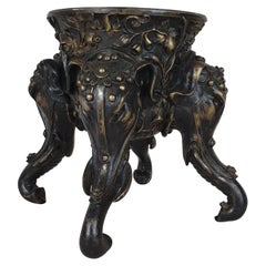 Bronze Cup Foot, With Elephant Heads, XIXth Century