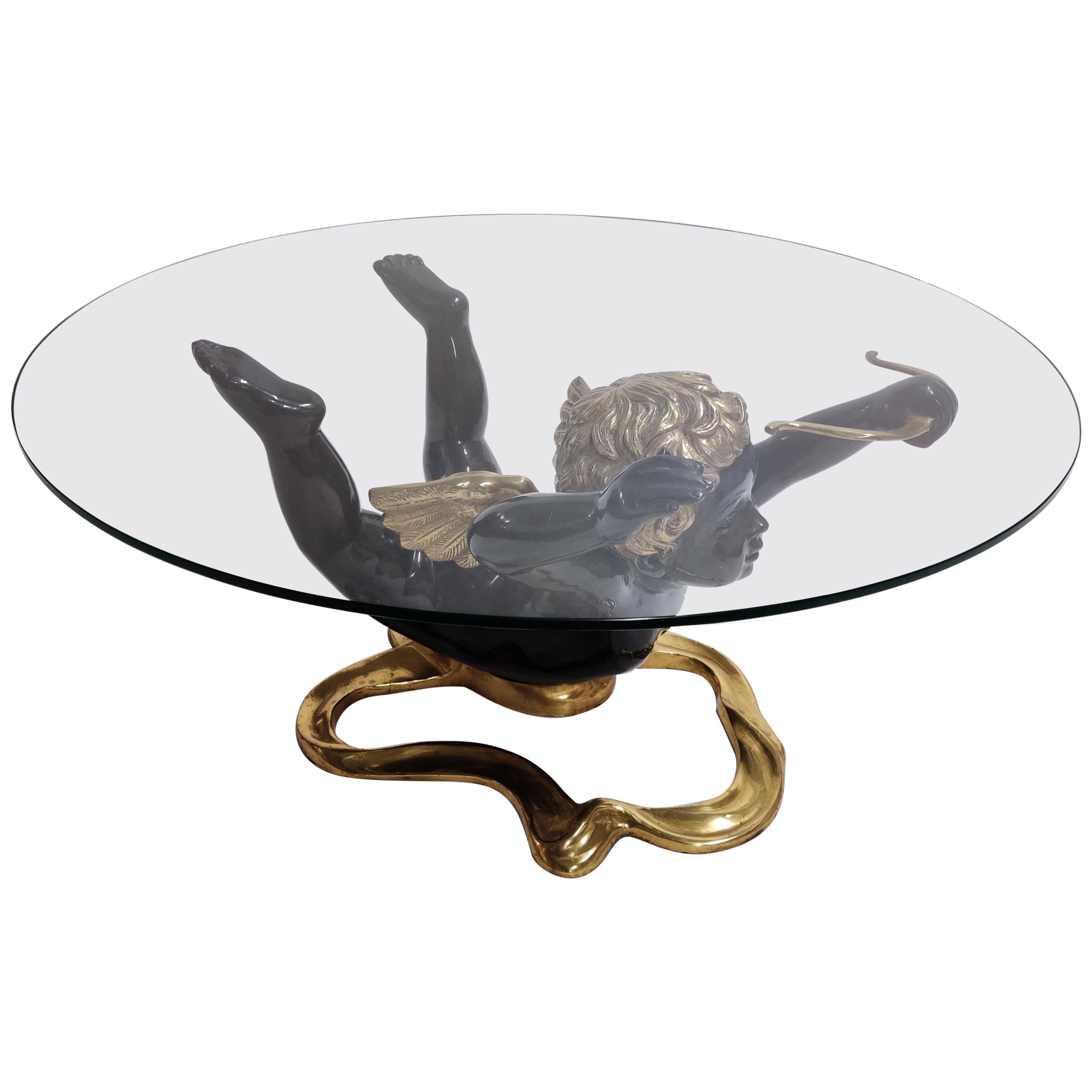 Bronze Cupid Coffee Table, 1970s
