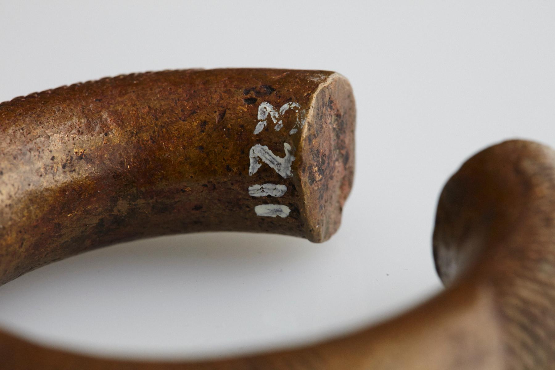 Burkinabe Bronze Currency Bracelet/Manilla, Dogon People, Burkina Faso, 19th c. - No 3 For Sale