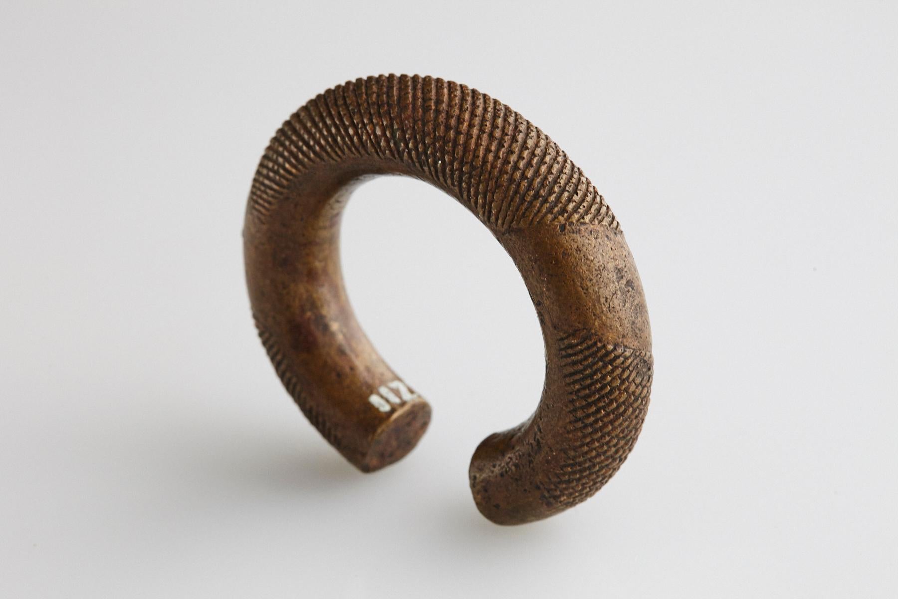 Tribal Bronze Currency Bracelet/Manilla, Dogon People, Burkina Faso, 19th c. - No 3 For Sale