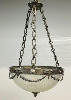 Kronleuchter aus Bronze und geschliffenem Glas von Bronze Veritable