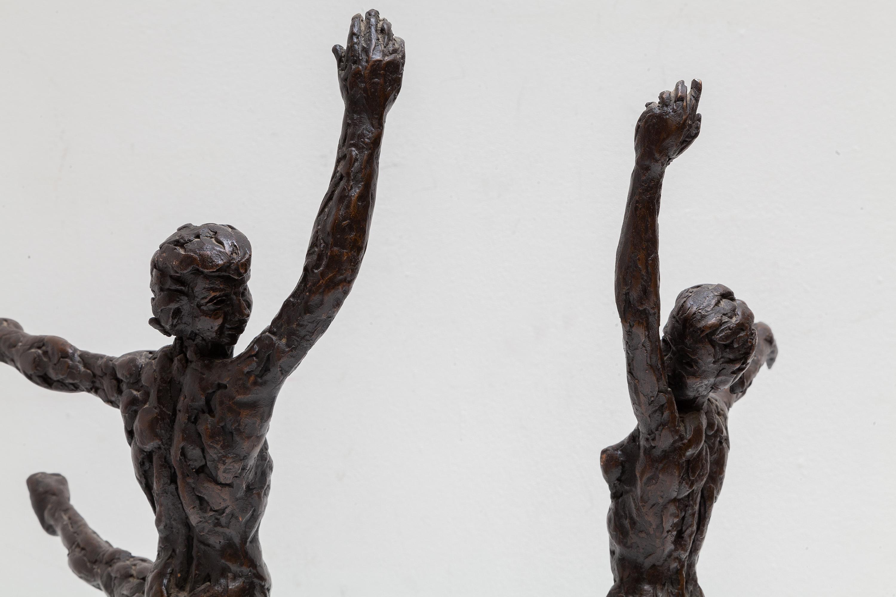 Bronze-Tänzer-Couple 1970er Jahre Belgien Künstler V D Brande im Zustand „Gut“ im Angebot in Antwerp, BE