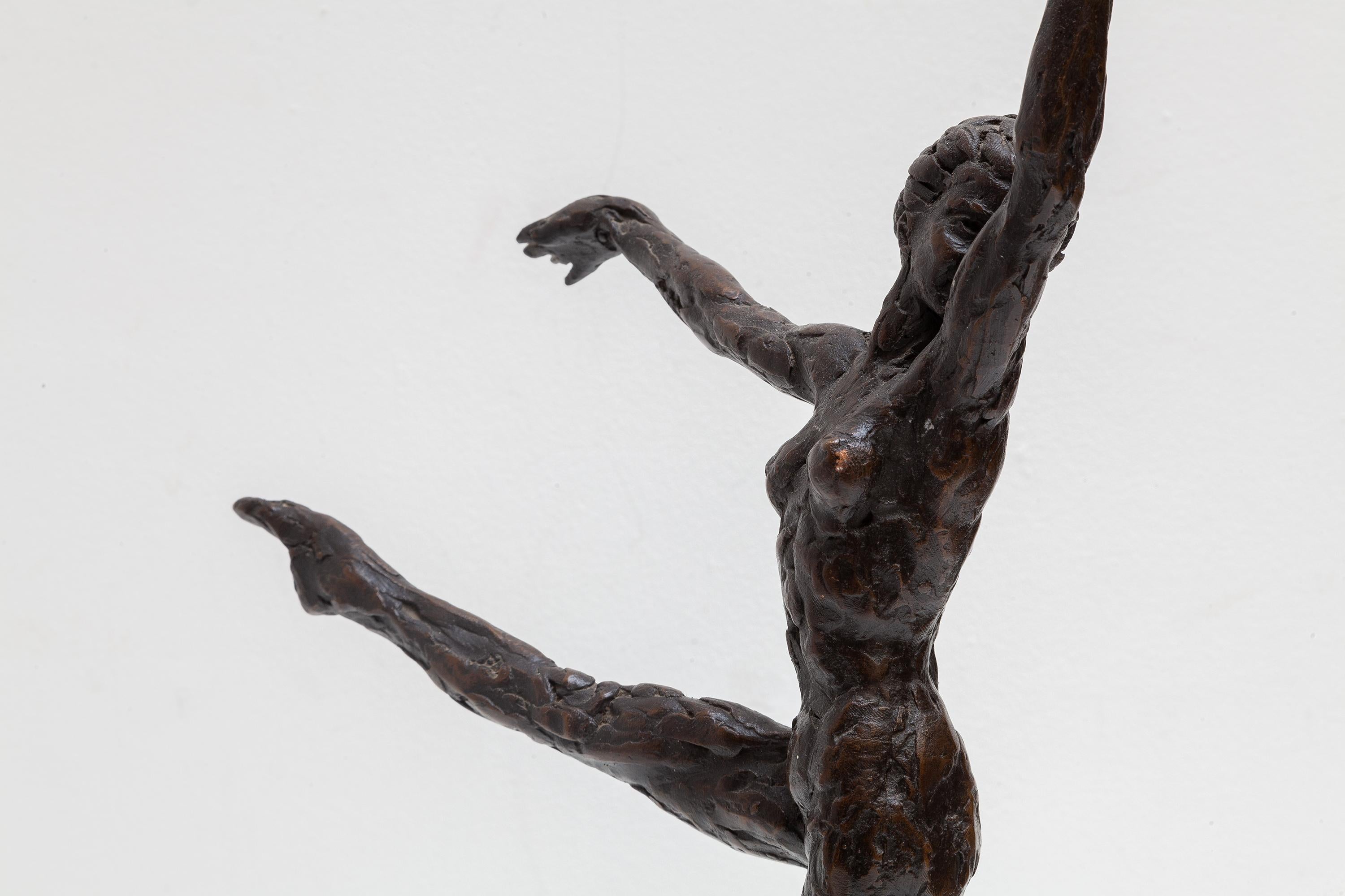 Hand-Crafted Bronze Dancers Couple 1970s Belgium Artist V D Brande For Sale