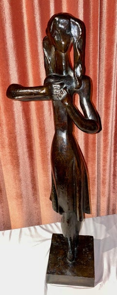Bronze Dancing Figure by Cubist Sculptor Joseph Csaky