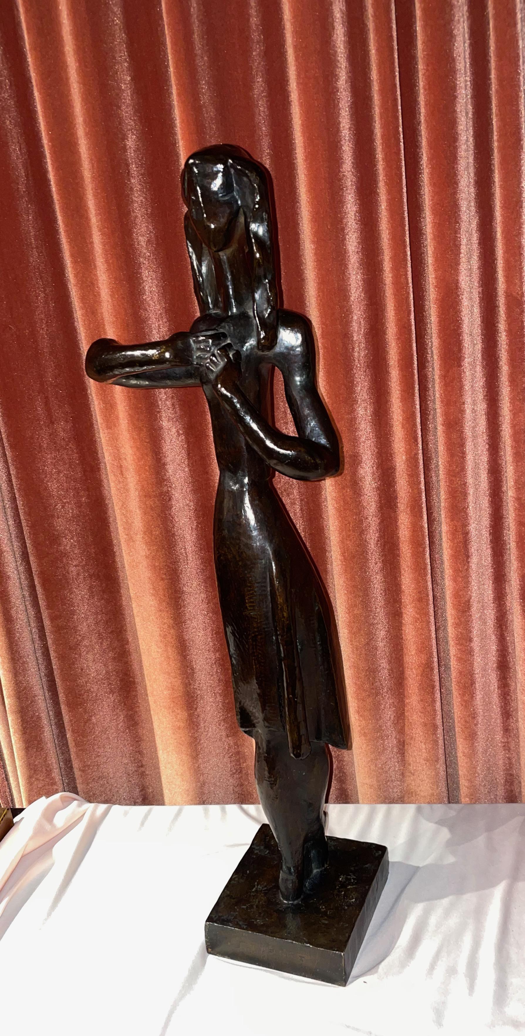 Bronze Dancing Figure by Cubist Sculptor Joseph Csaky In Good Condition In Oakland, CA