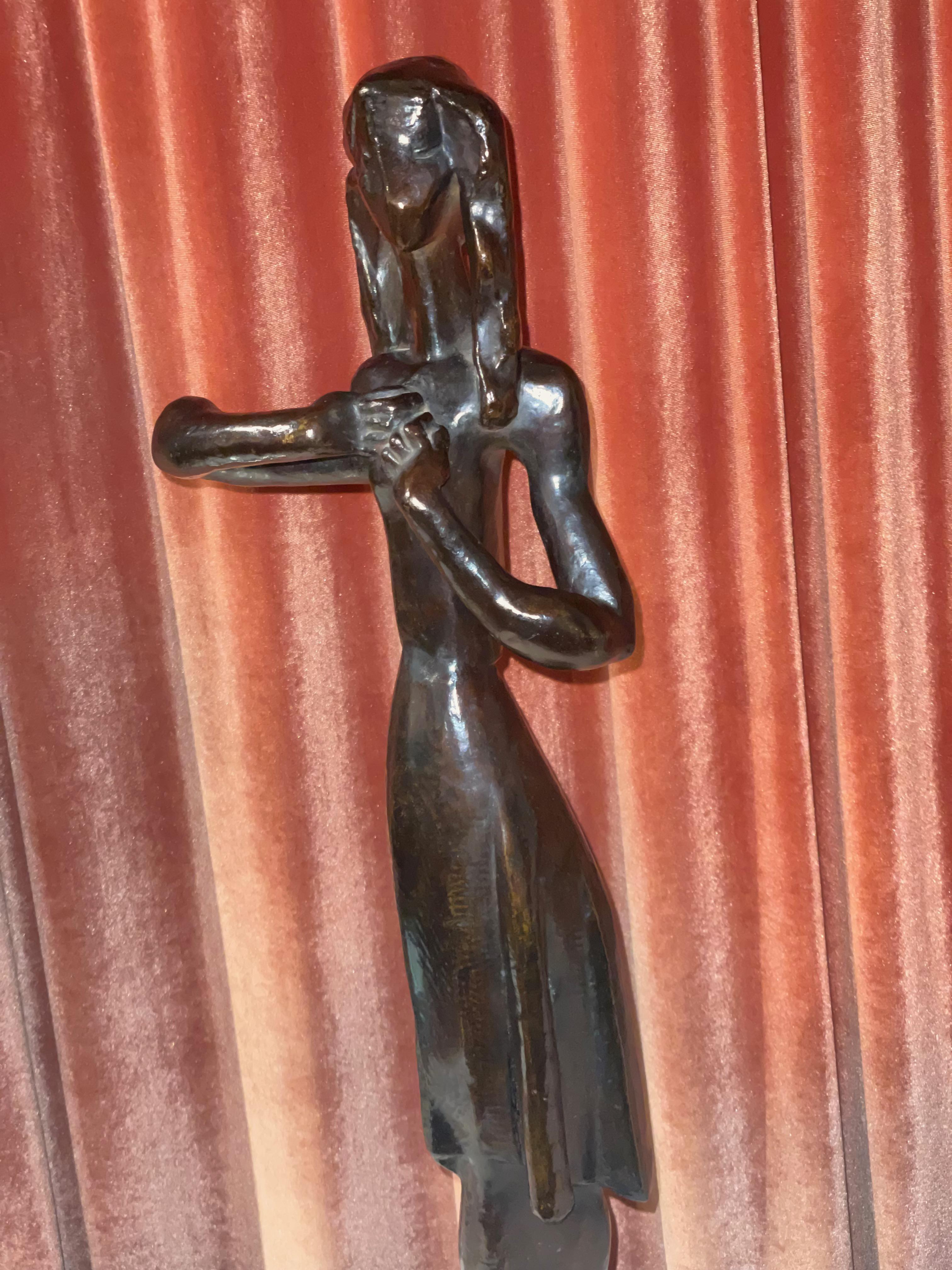 Mid-20th Century Bronze Dancing Figure by Cubist Sculptor Joseph Csaky