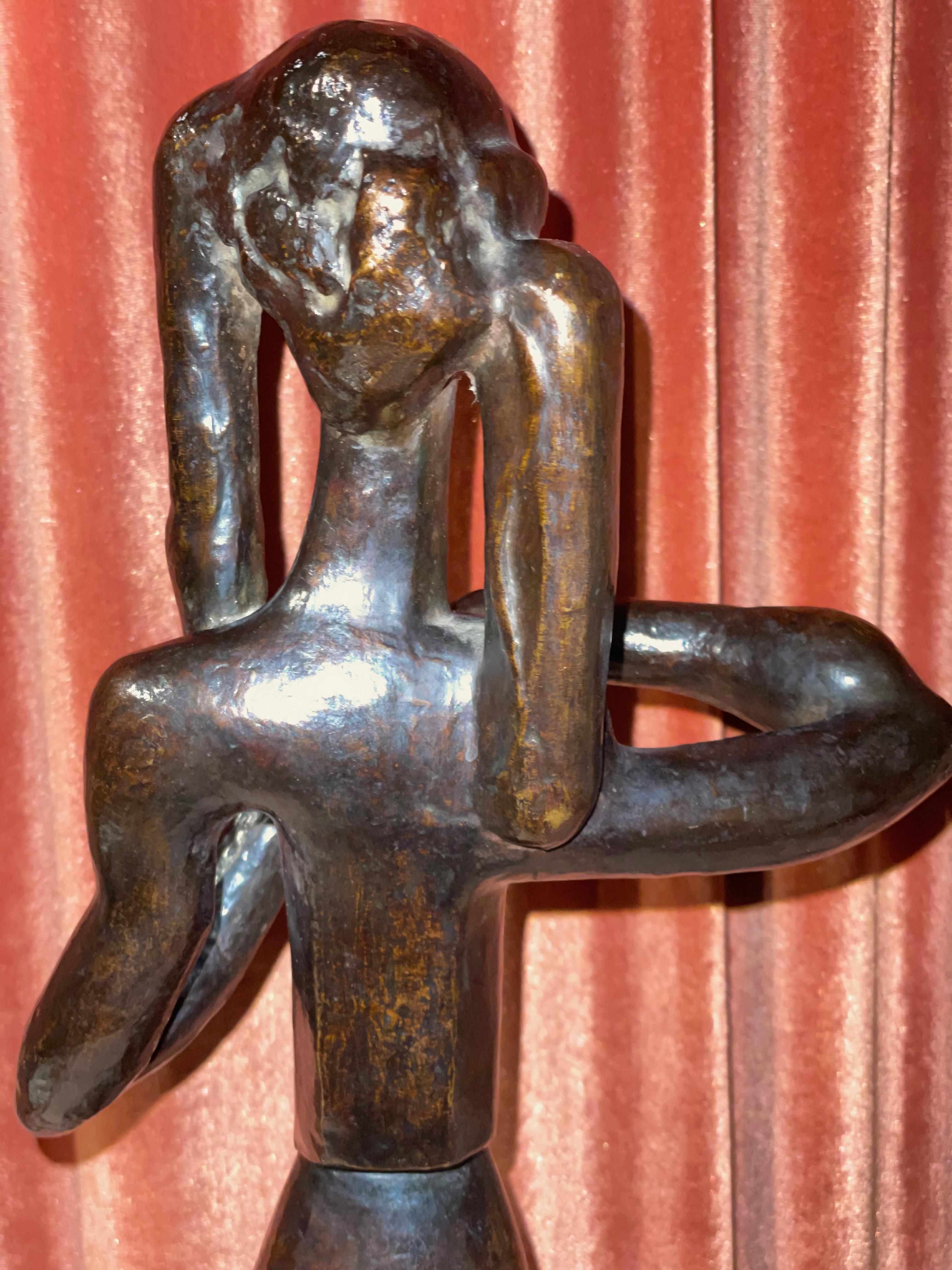 Bronze Dancing Figure by Cubist Sculptor Joseph Csaky 3