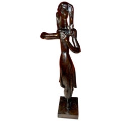 Bronze Dancing Figure by Cubist Sculptor Joseph Csaky