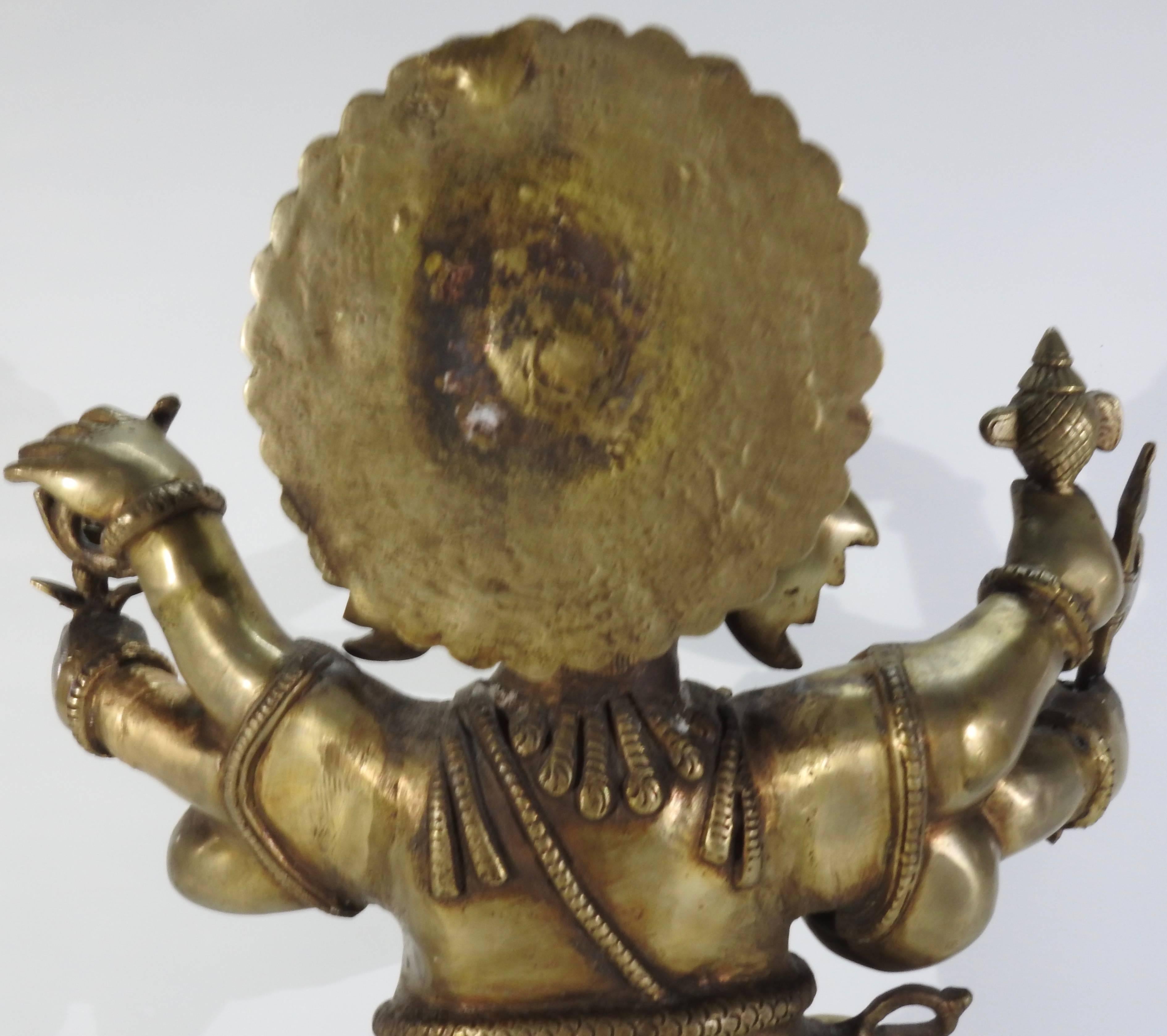 Bronze Dancing Ganesha Statuette For Sale 2