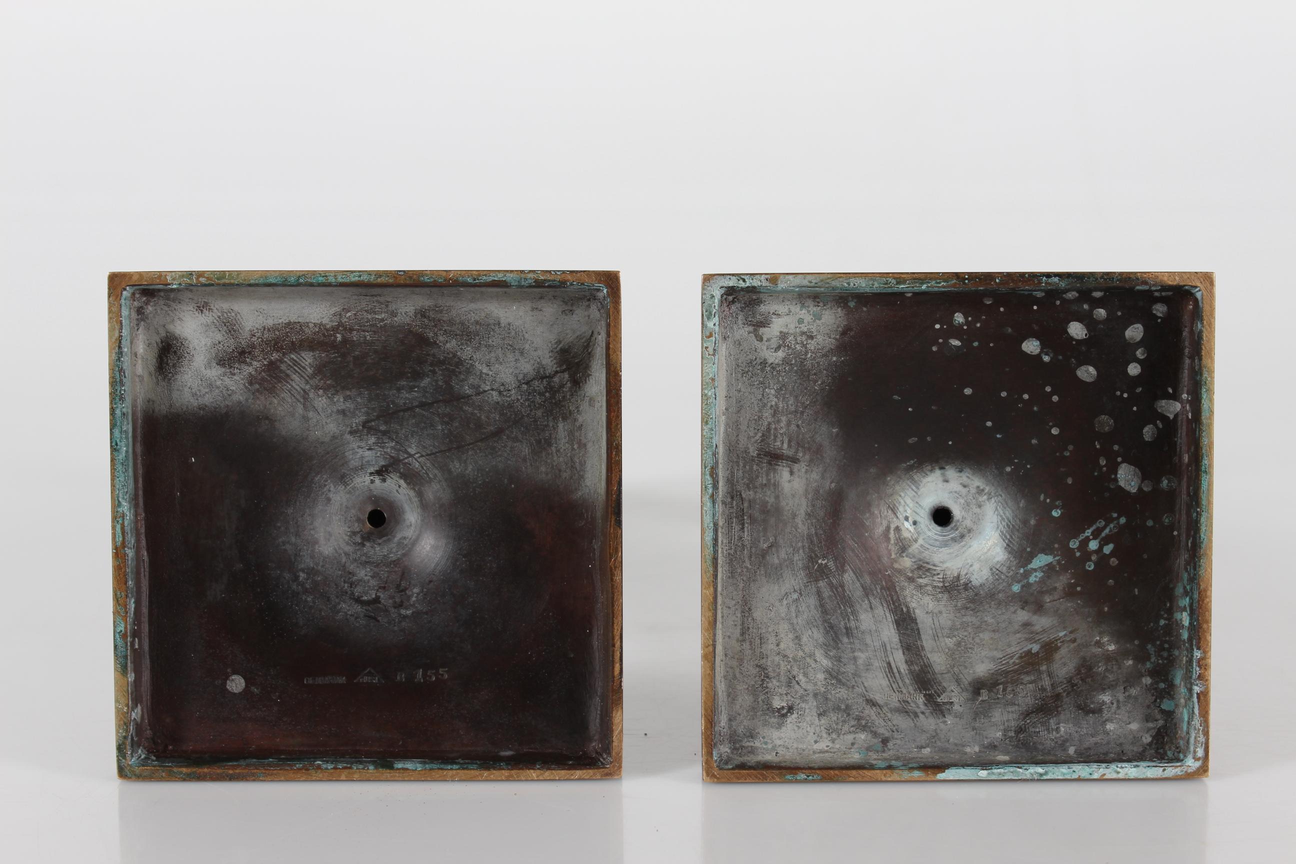 Bronze Danish Just Andersen Pair of Art Deco High Candle Sticks 1930s For Sale 8