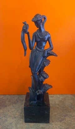 Bronze "Daphne" Sculpture on Marble Base by Thomas McKnight