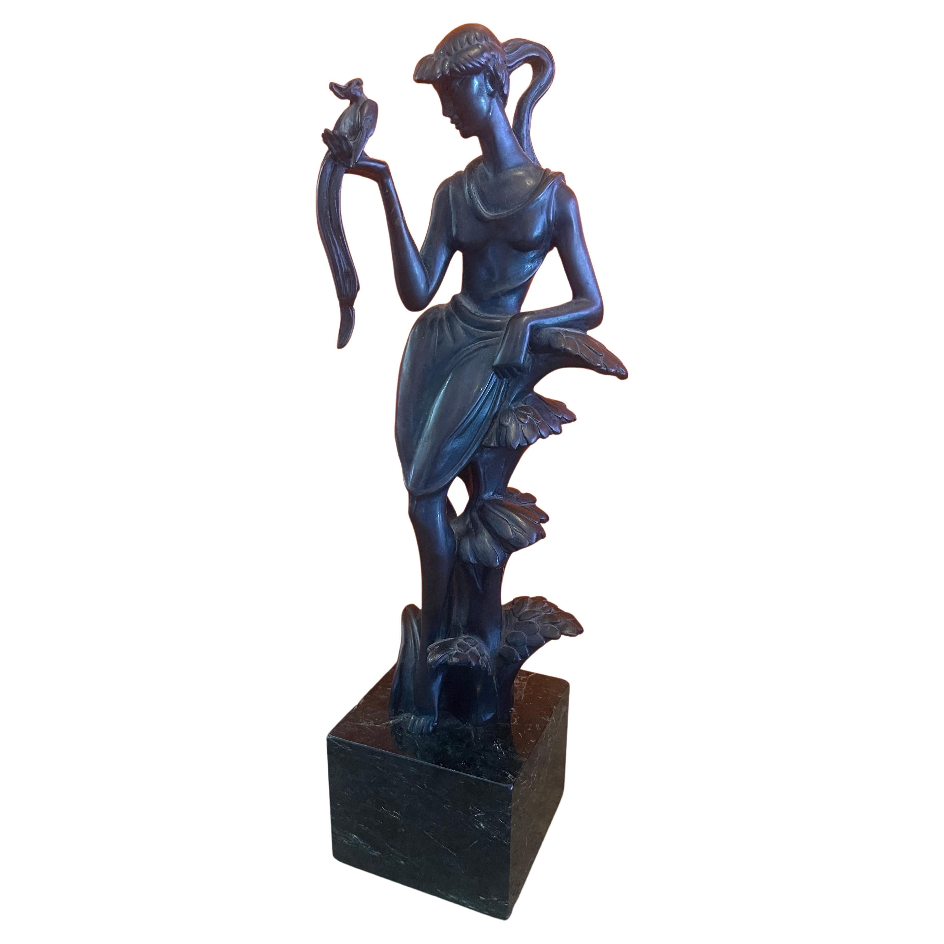 Bronze "Daphne" Sculpture on Marble Base by Thomas McKnight For Sale