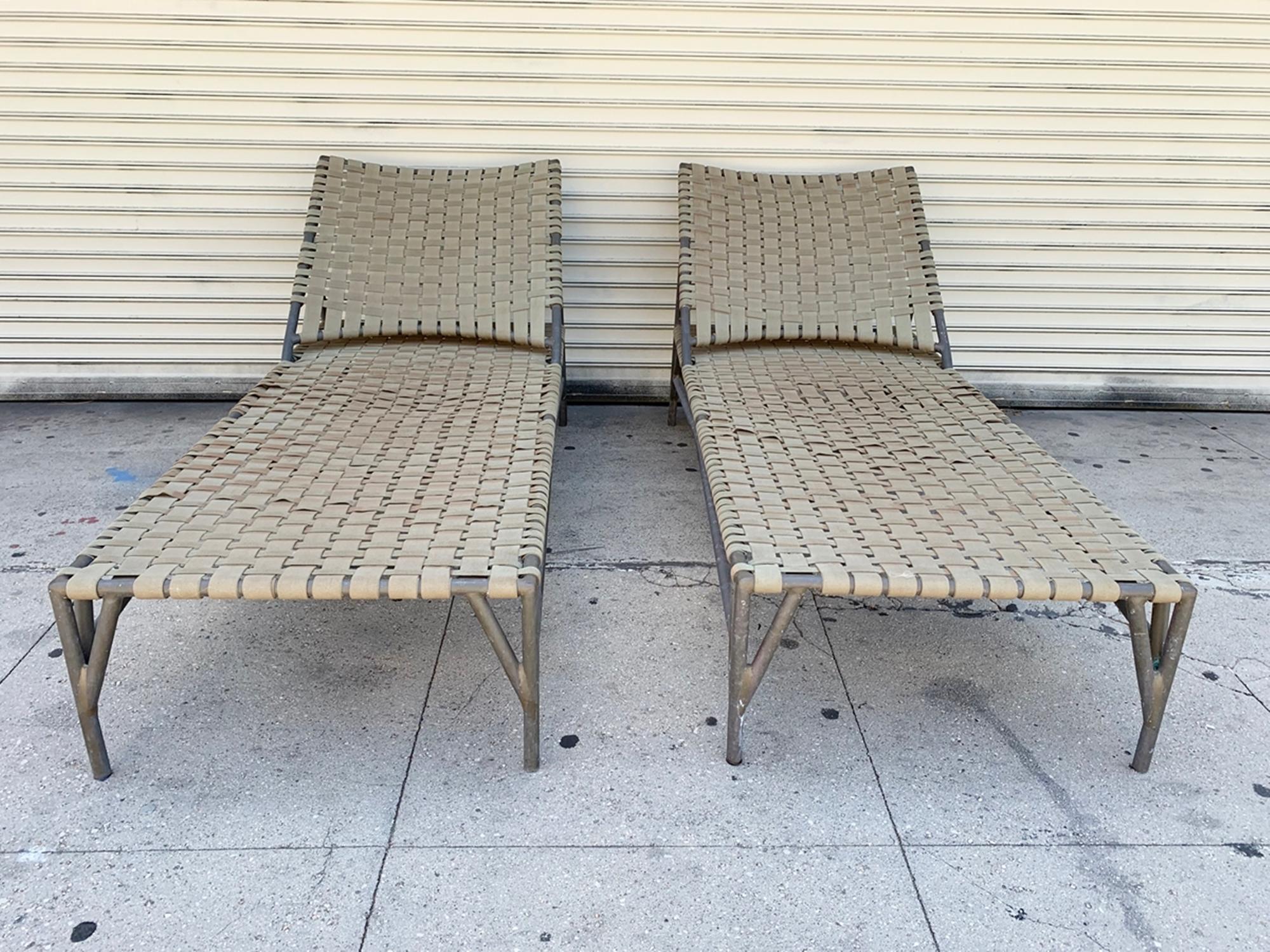 American Bronze Day Beds/Pool Lounges, 1960s