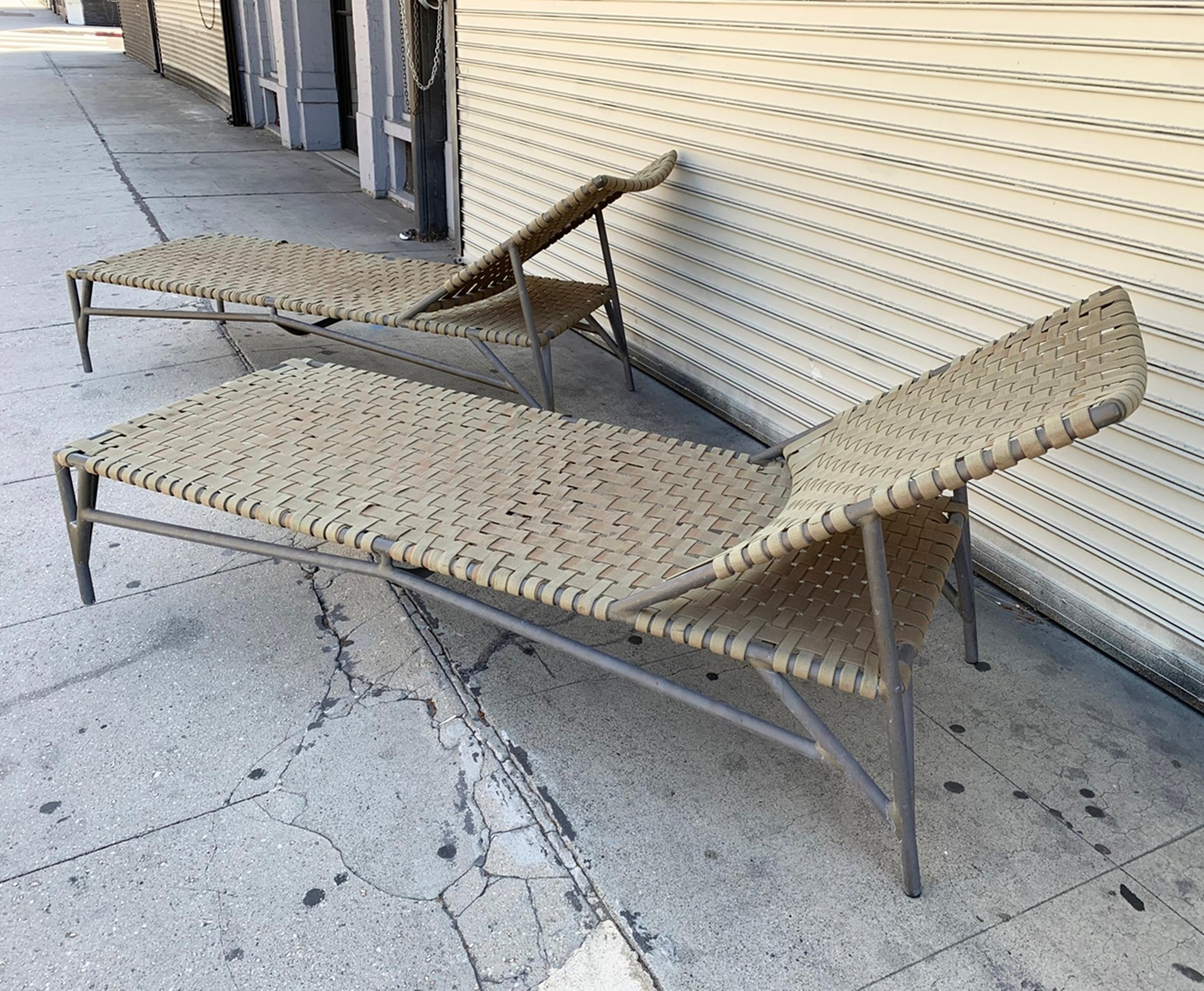 Mid-20th Century Bronze Day Beds/Pool Lounges, 1960s