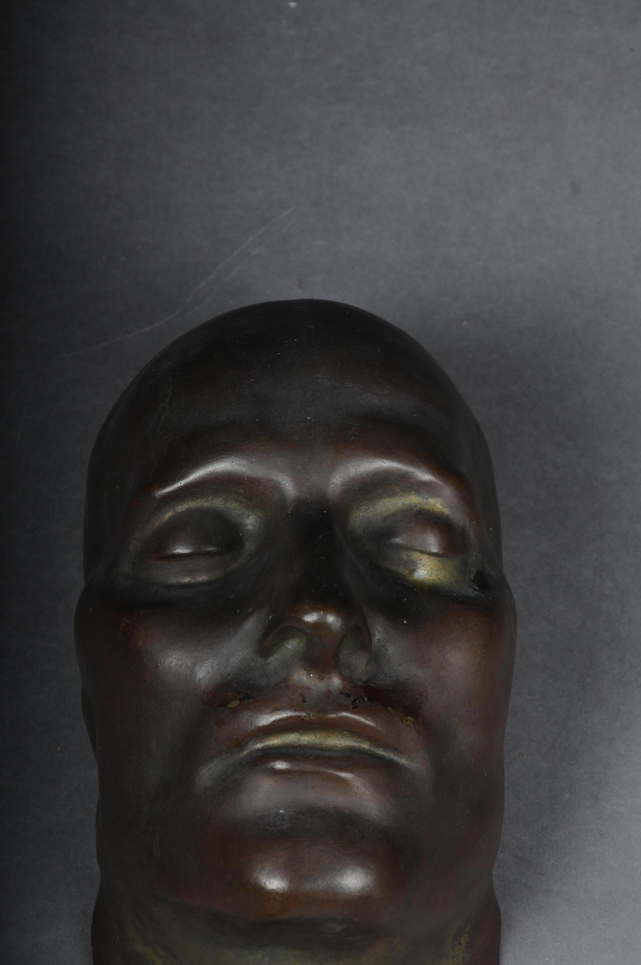  Bronze Death Mask of the Emperor Napoleon I Bonaparte Antique 3
