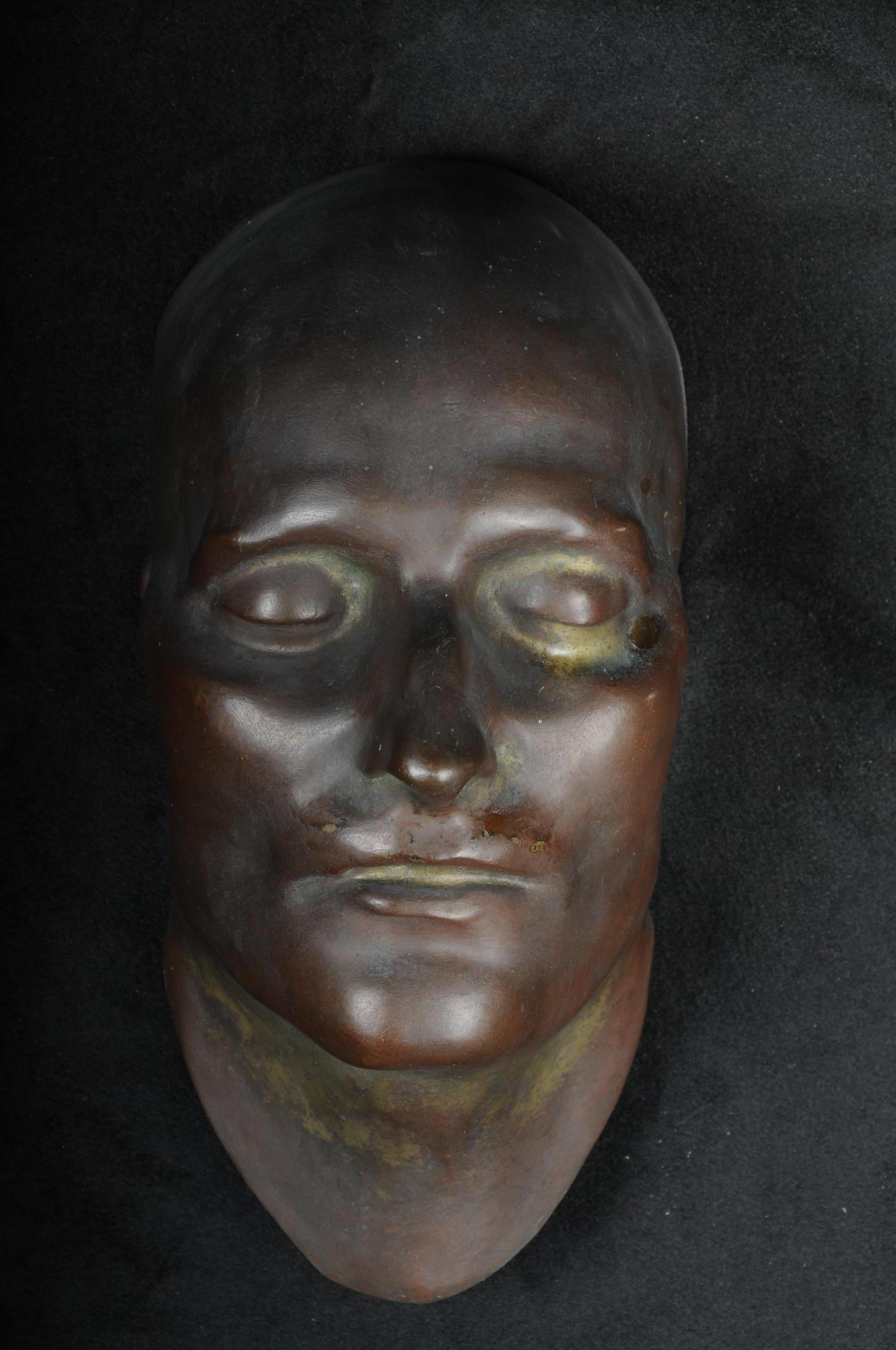  Bronze Death Mask of the Emperor Napoleon I Bonaparte Antique 4