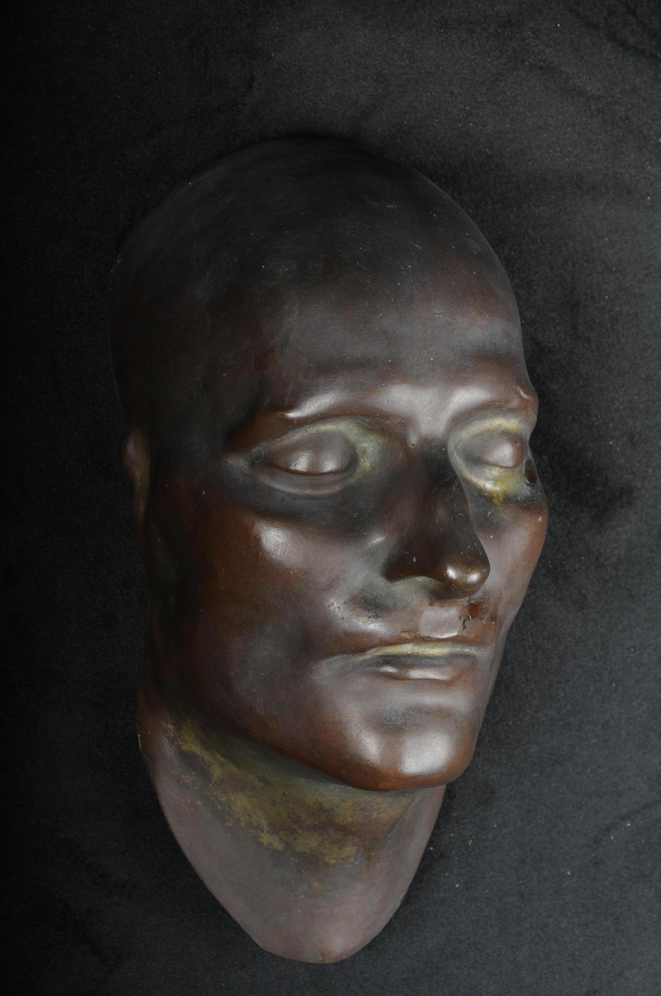  Bronze Death Mask of the Emperor Napoleon I Bonaparte Antique 5