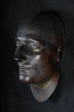 Bronze Death Mask of the Emperor Napoleon I Bonaparte Antique